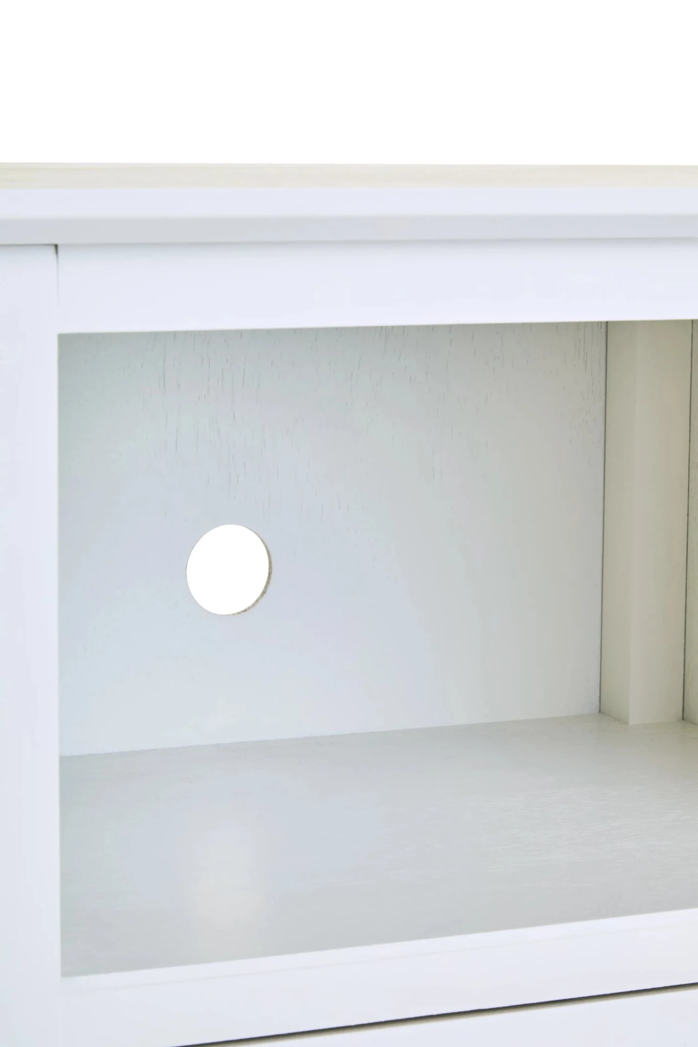 Heritage Two Drawer White Finish Wooden Side Table - Tables, photo 6 of 8