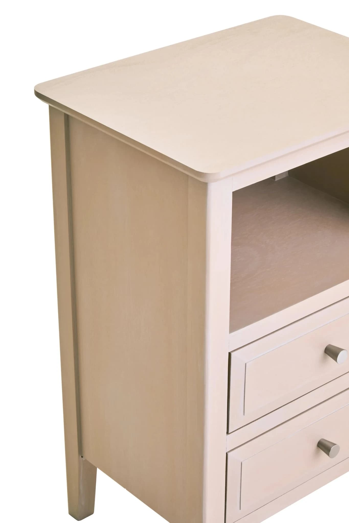Heritage Two Drawer Taupe Wooden Side Table - Tables, photo 8 of 8