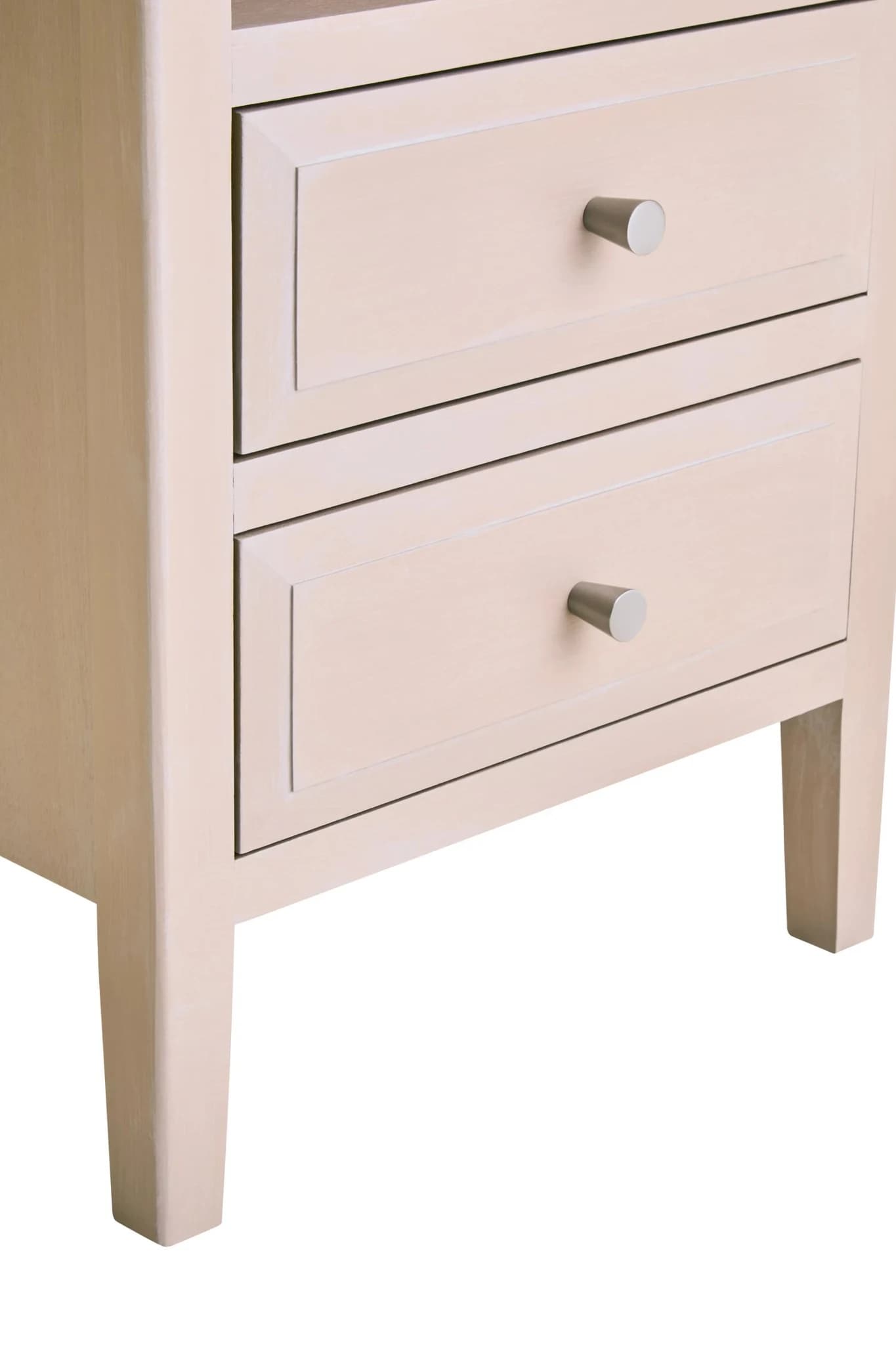 Heritage Two Drawer Taupe Wooden Side Table - Tables, photo 7 of 8