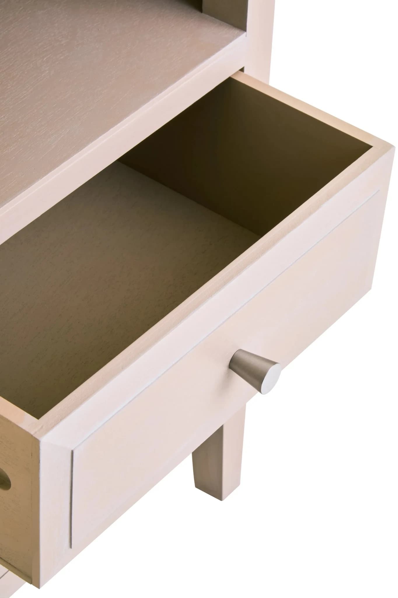 Heritage Two Drawer Taupe Wooden Side Table - Tables, photo 6 of 8