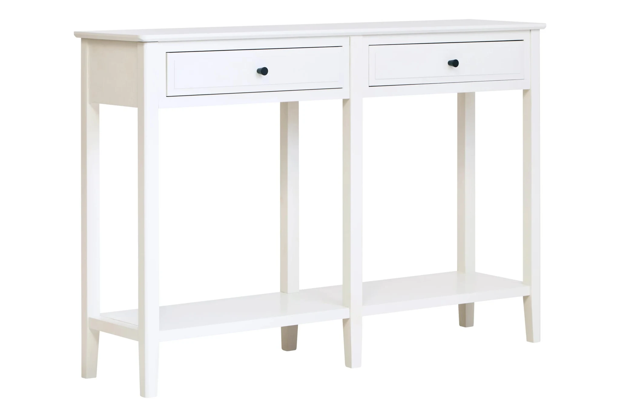 Heritage Two Drawer White Wooden Console Table - Tables, photo 5 of 8
