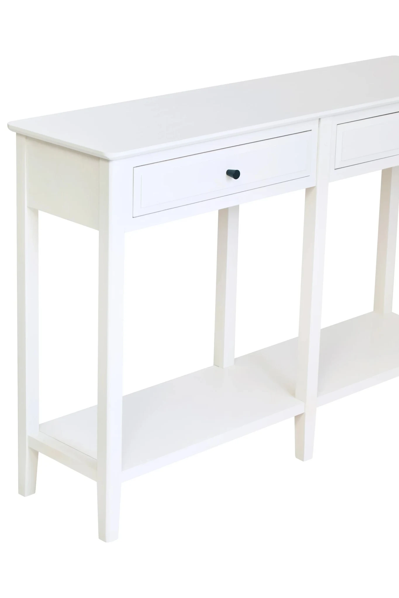 Heritage Two Drawer White Wooden Console Table - Tables, photo 8 of 8