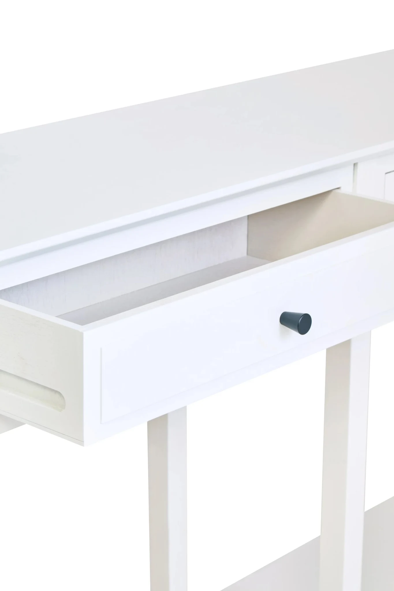 Heritage Two Drawer White Wooden Console Table - Tables, photo 7 of 8