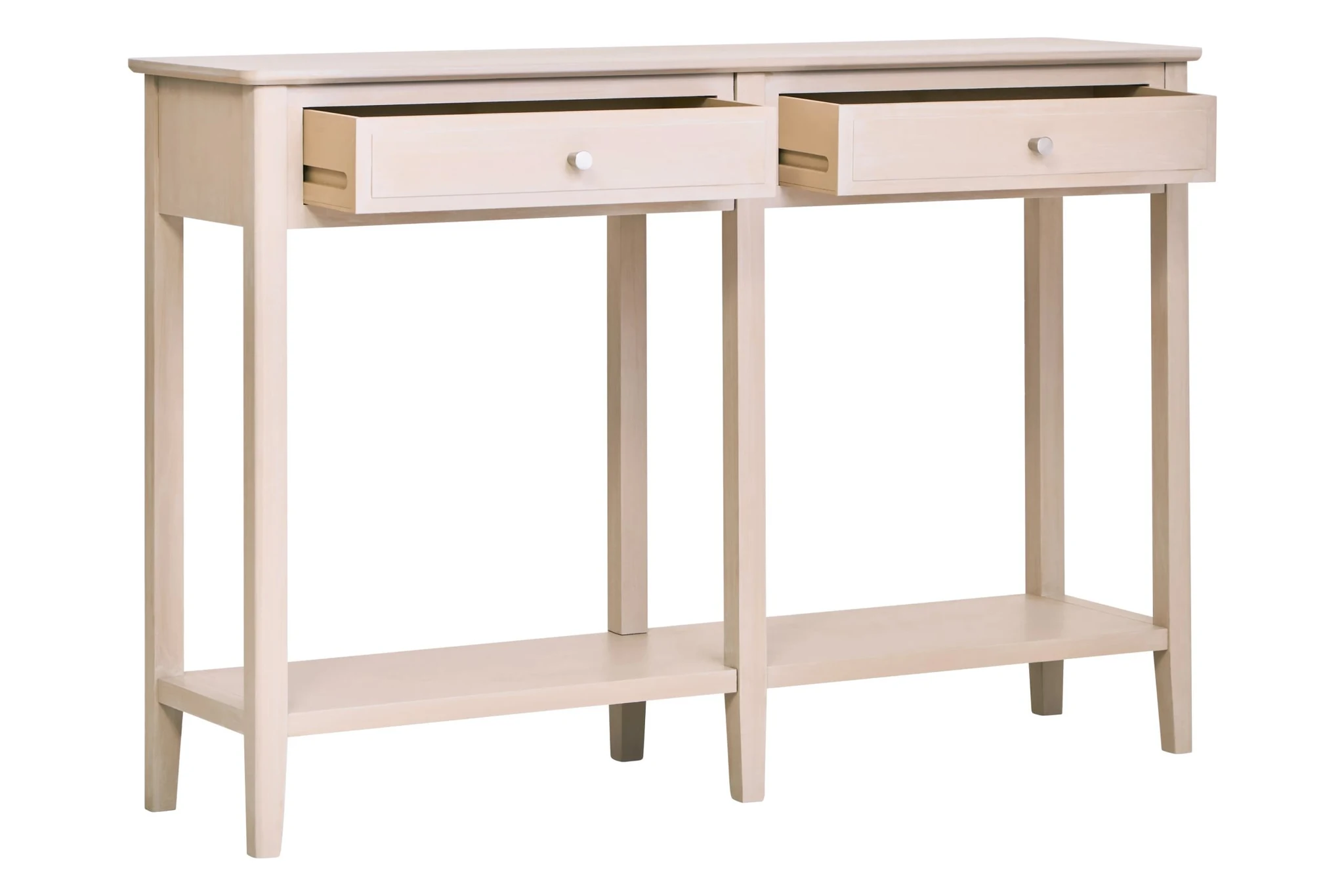 Heritage Two Drawer Taupe Wooden Console Table - Tables, photo 4 of 8
