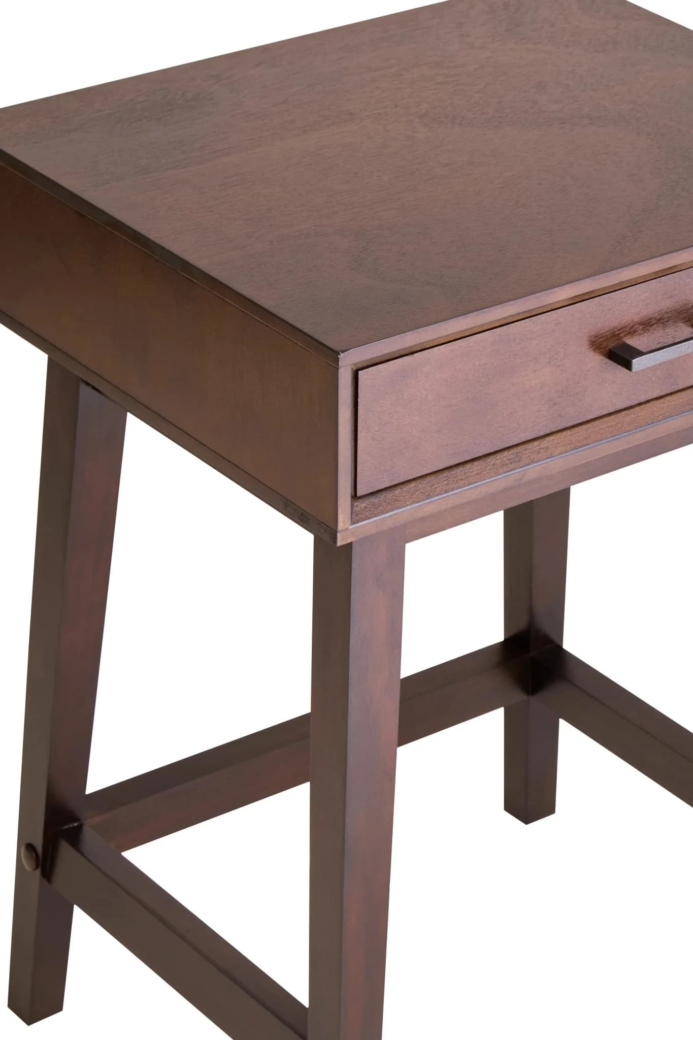 Heritage One Drawer Walnut Wood Finish Side Table - Tables, photo 8 of 8