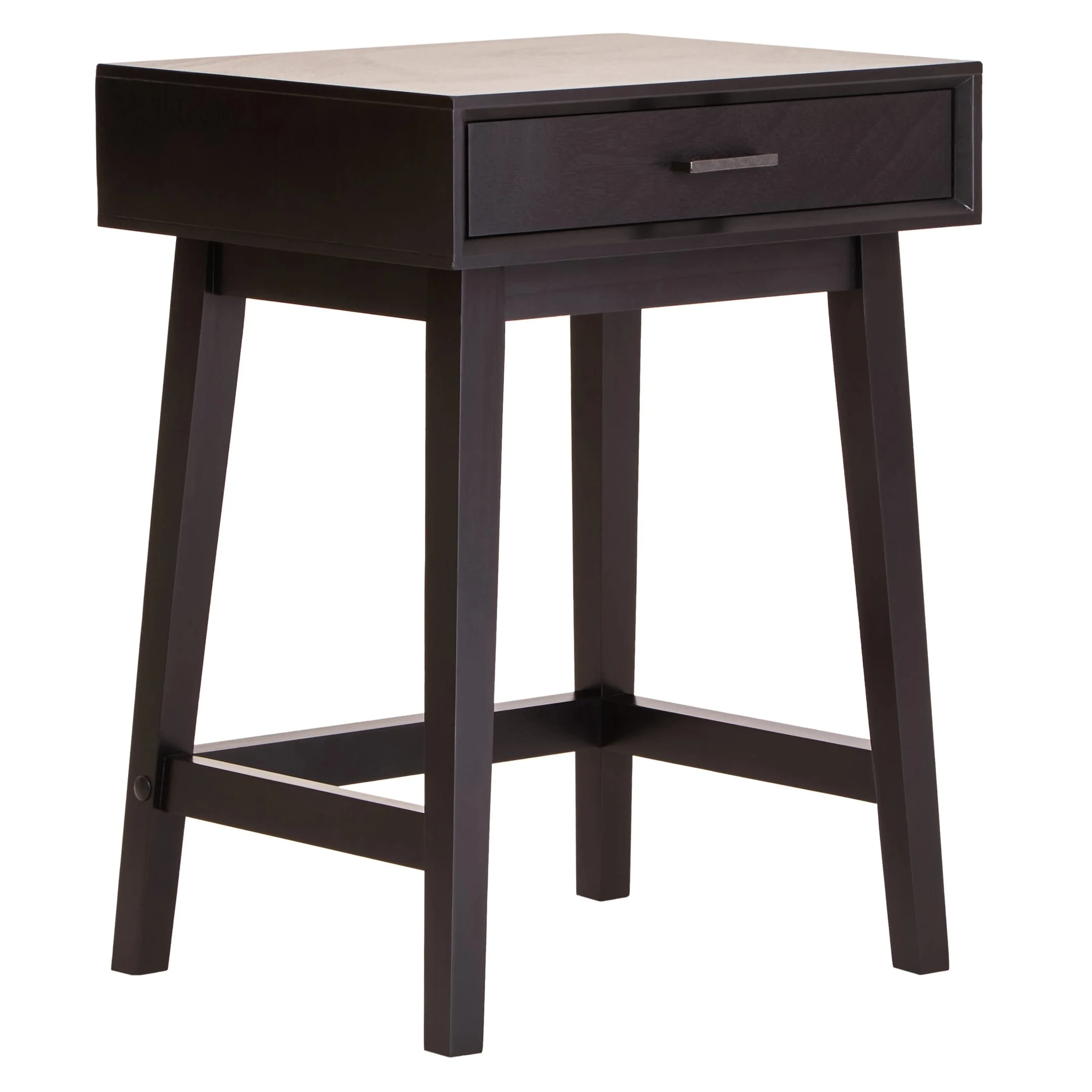 Heritage One Drawer Black Finish Wooden Side Table - Tables, photo 5 of 8