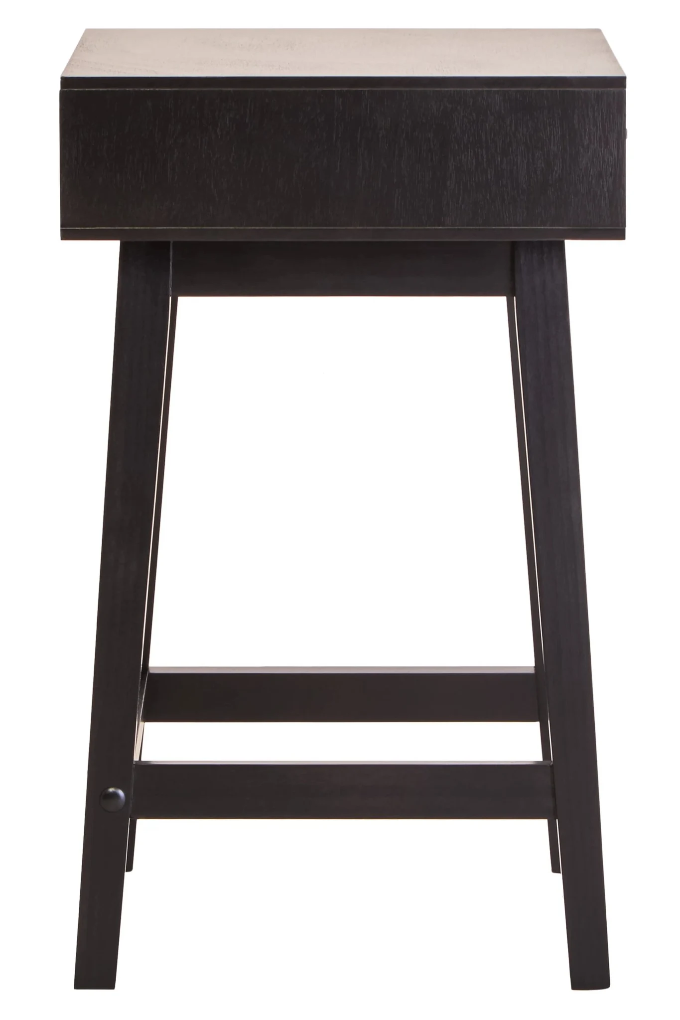 Heritage One Drawer Black Finish Wooden Side Table - Tables, photo 3 of 8