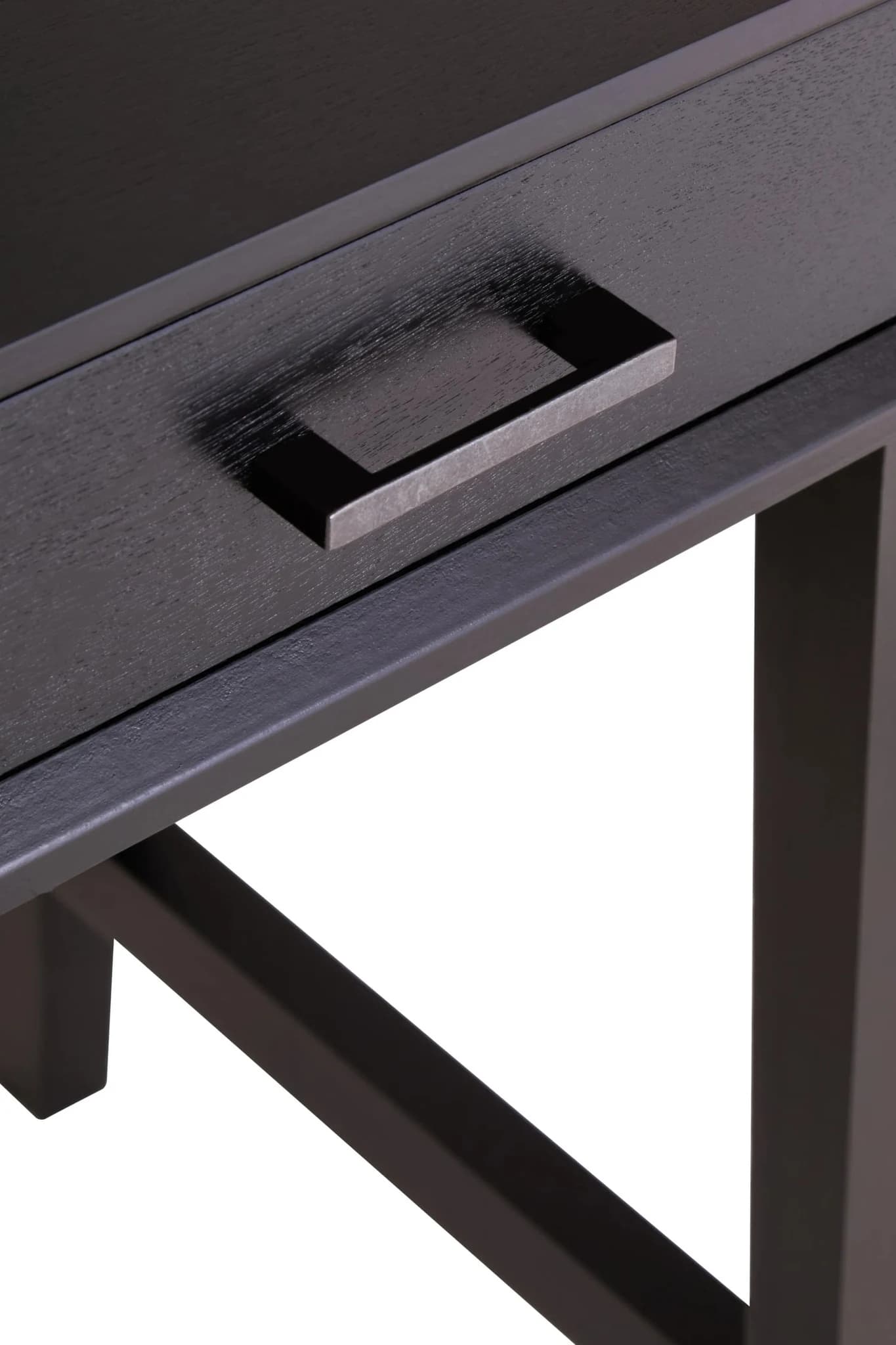 Heritage One Drawer Black Finish Wooden Side Table - Tables, photo 8 of 8
