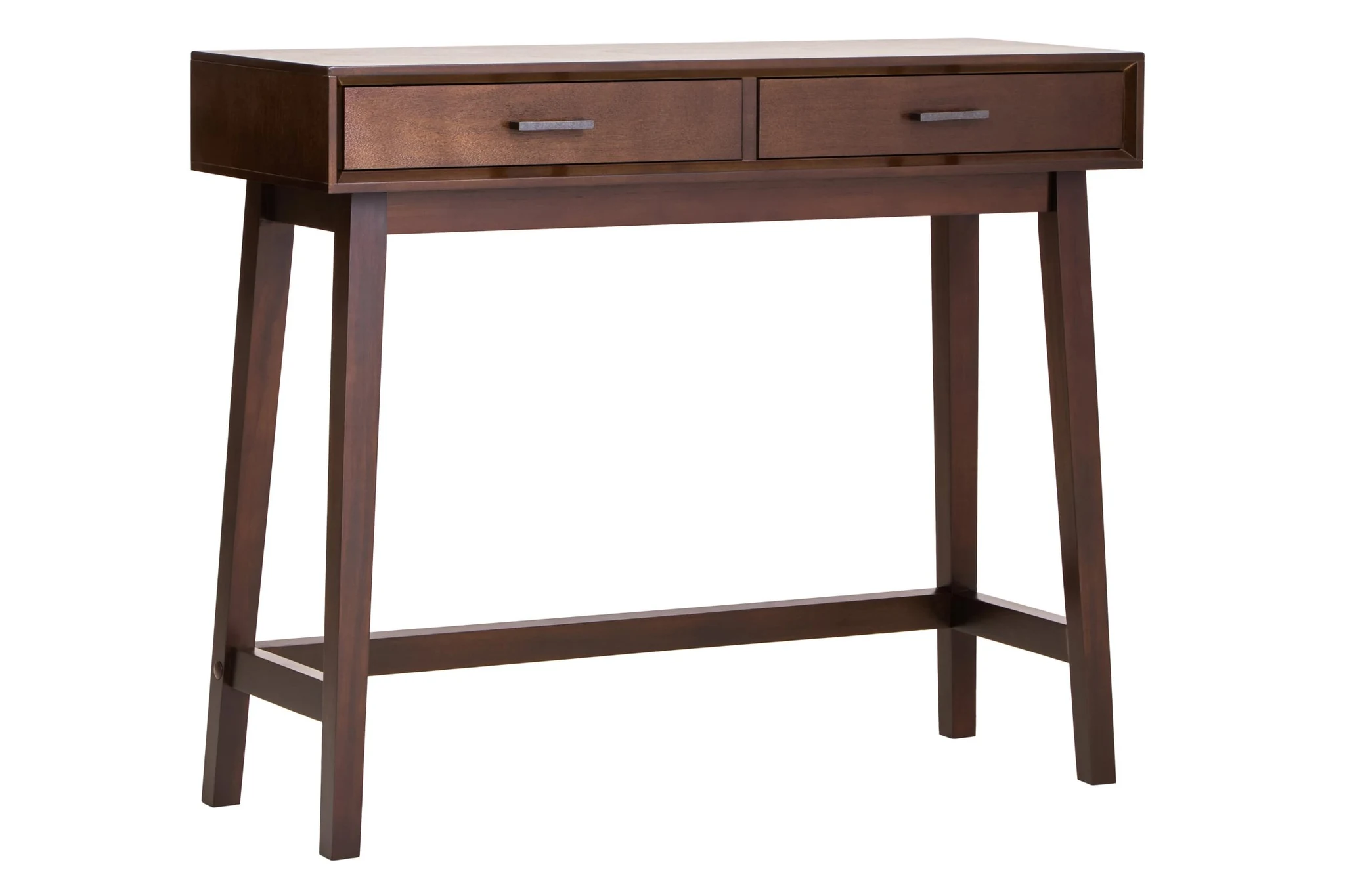 Heritage Two Drawer Walnut Finish Wood Console Table - Tables, photo 5 of 8