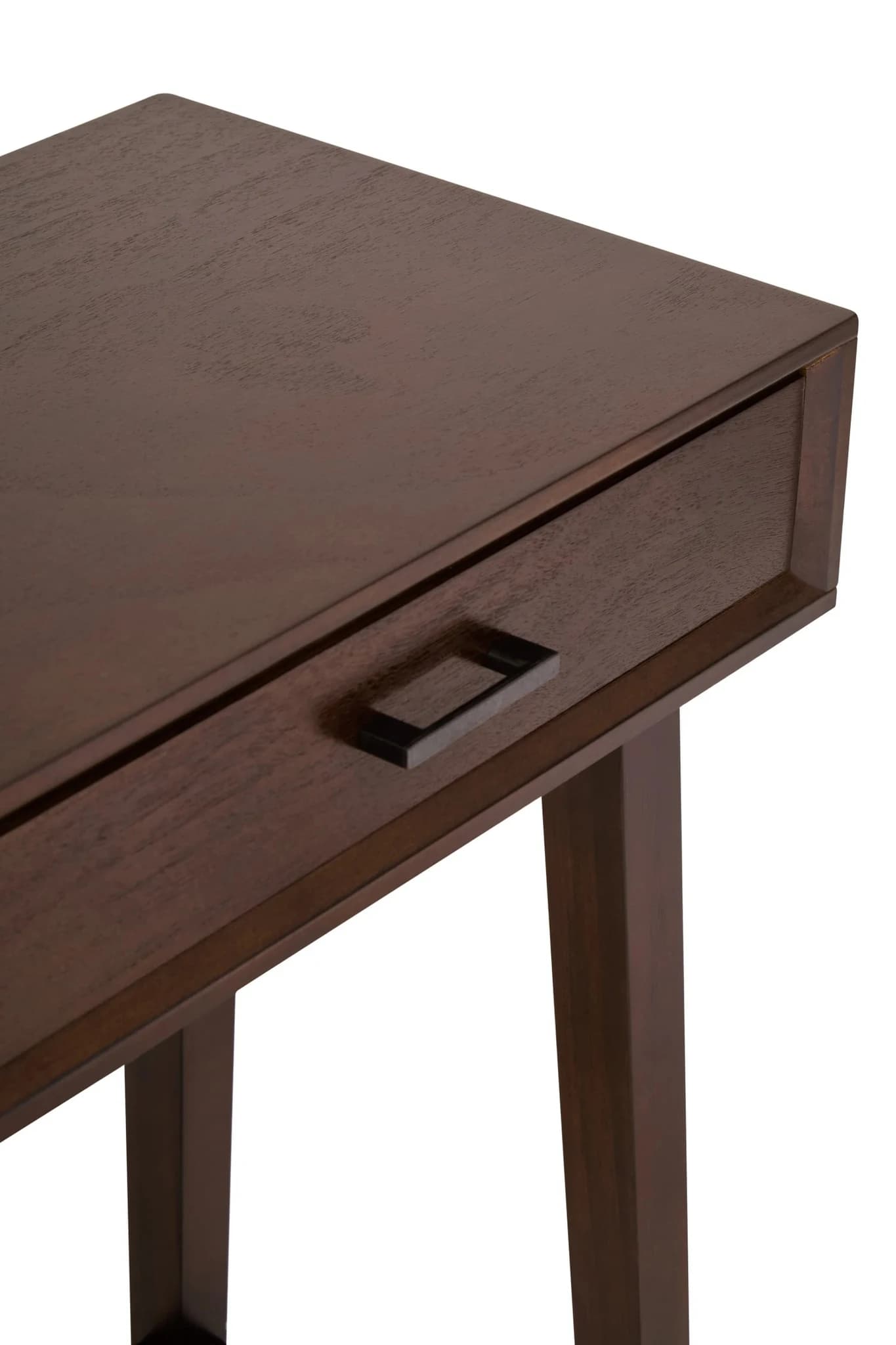Heritage Two Drawer Walnut Finish Wood Console Table - Tables, photo 8 of 8