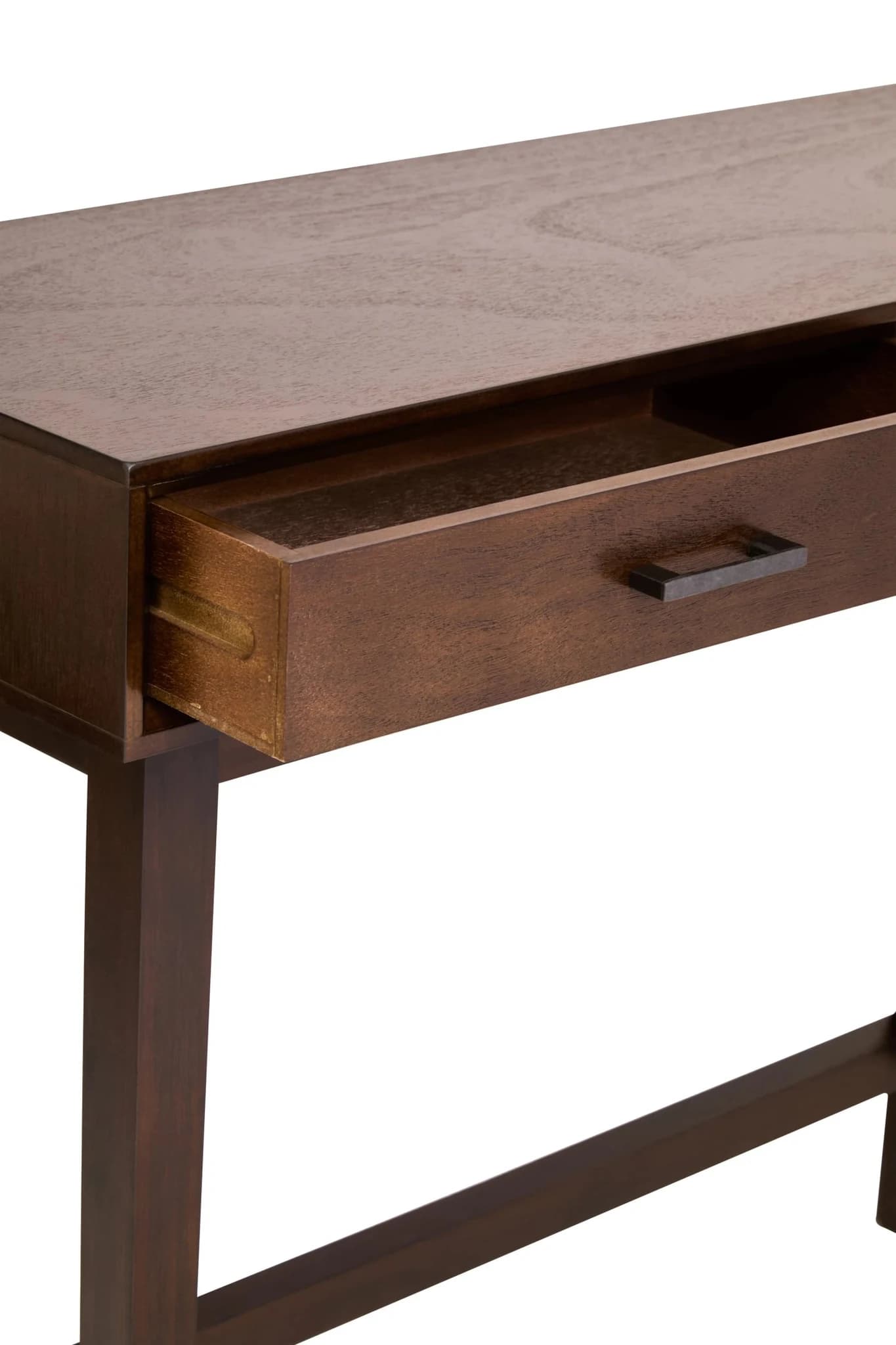 Heritage Two Drawer Walnut Finish Wood Console Table - Tables, photo 7 of 8