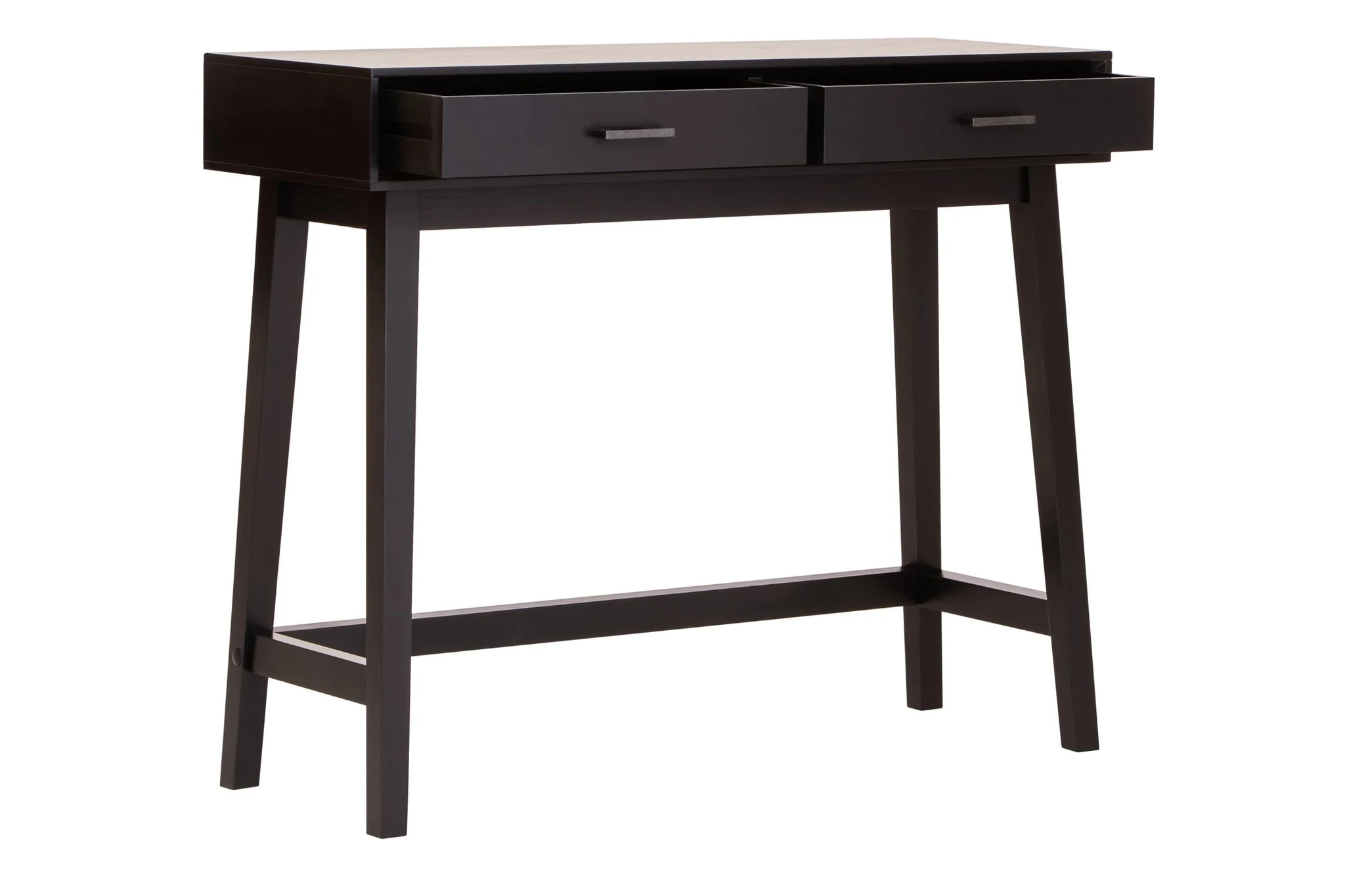 Heritage Two Drawer Black Finish Wooden Console Table - Tables, photo 4 of 8
