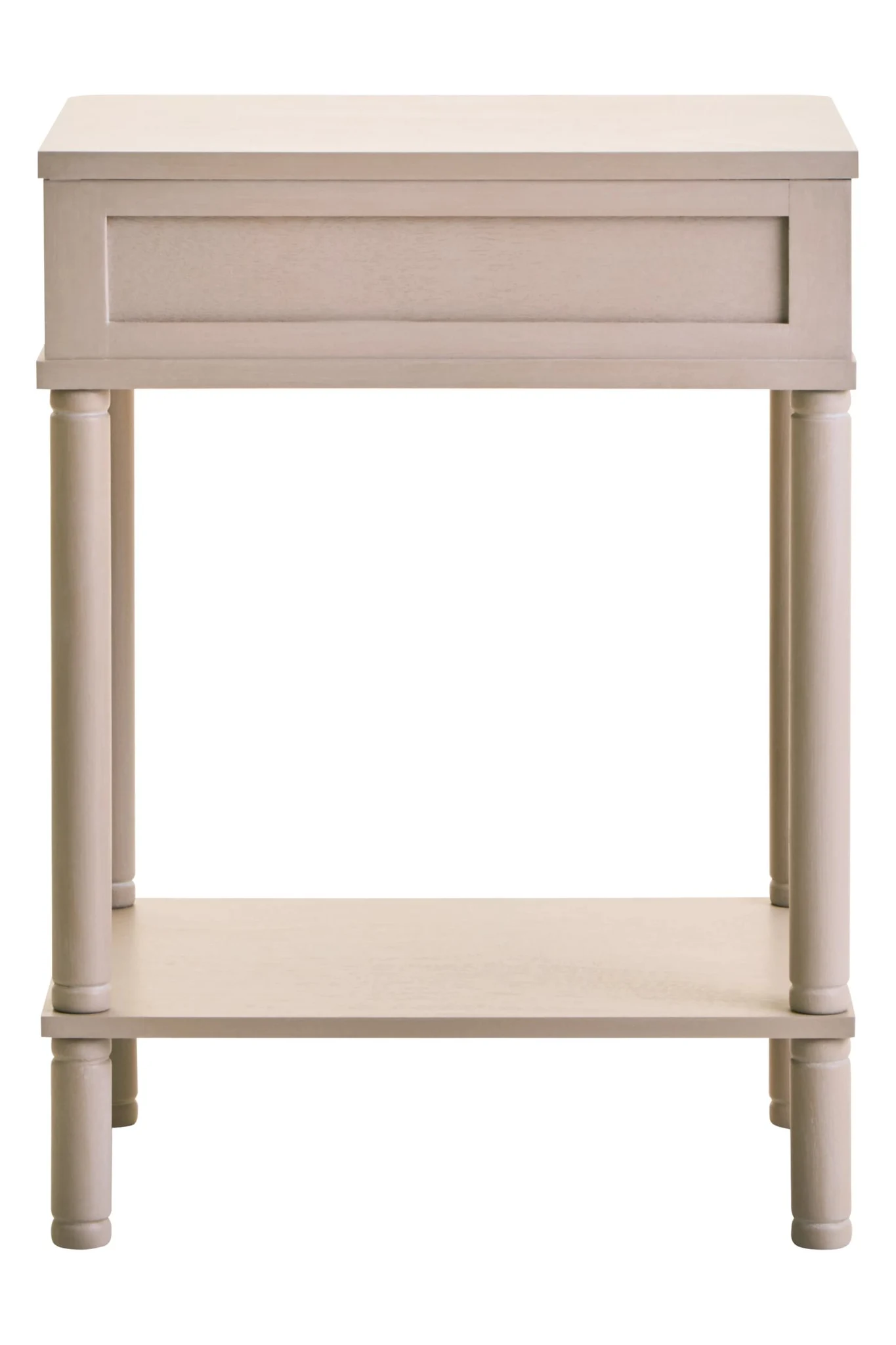 Heritage One Drawer Reed Detail Taupe Wooden Side Table - Tables, photo 7 of 8