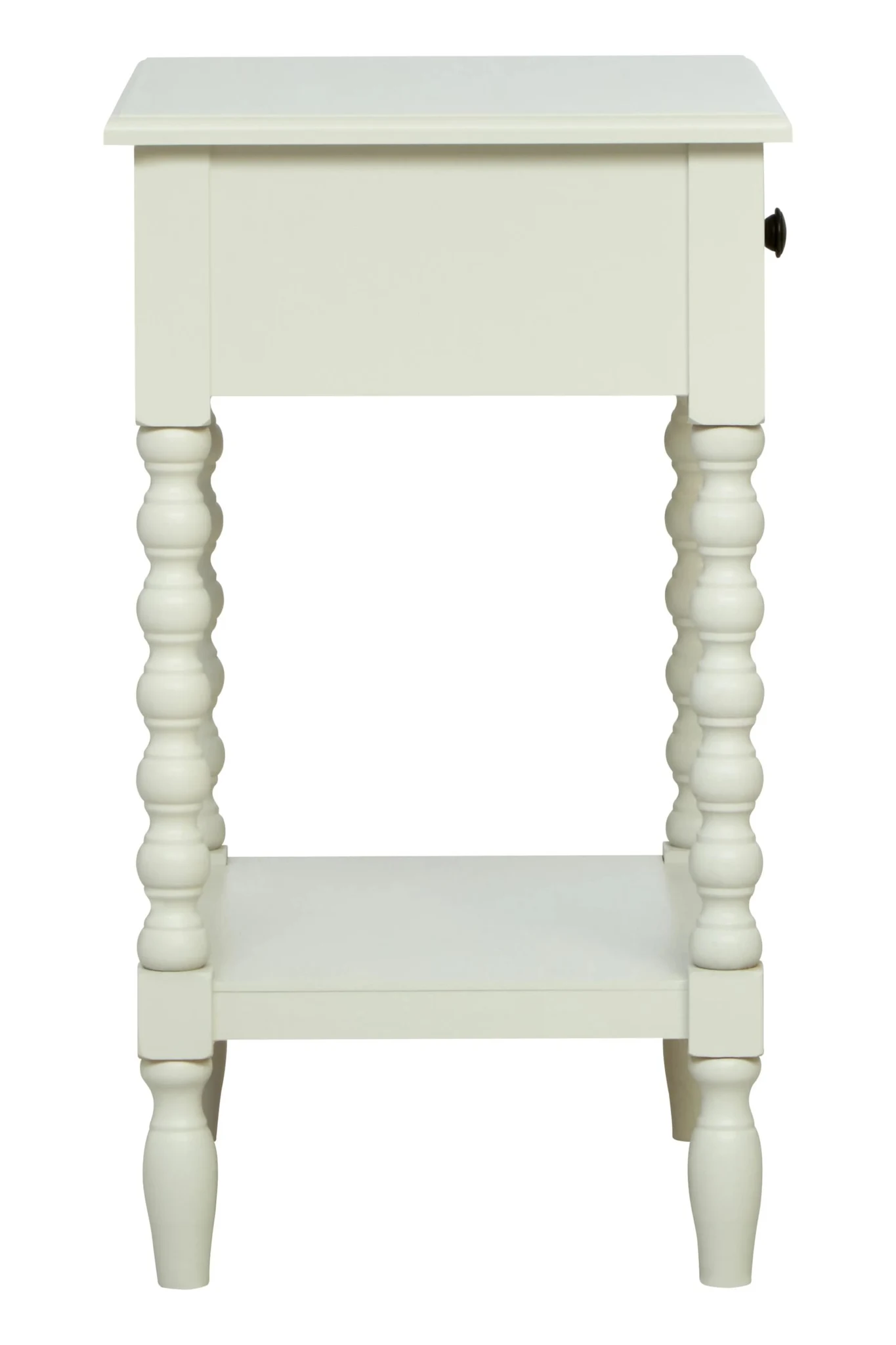 Heritage One Drawer Bobble Detail Ivory Wooden Bedside Table - Tables, photo 3 of 8