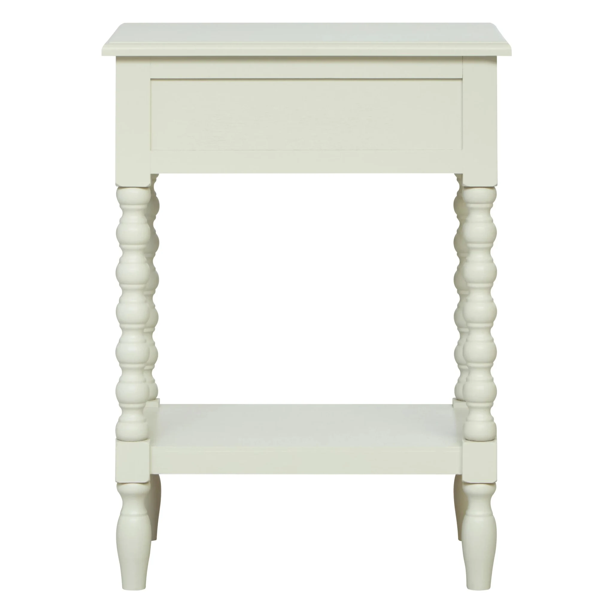 Heritage One Drawer Bobble Detail Ivory Wooden Bedside Table - Tables, photo 2 of 8
