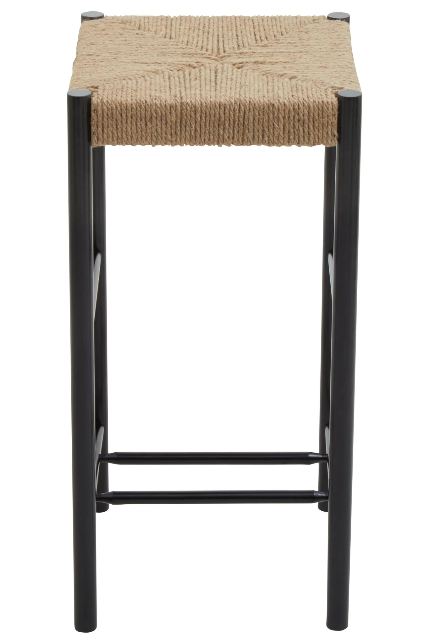 Bandar Natural Rope and Black Wood Bar Stool - Seating, photo 8 of 8