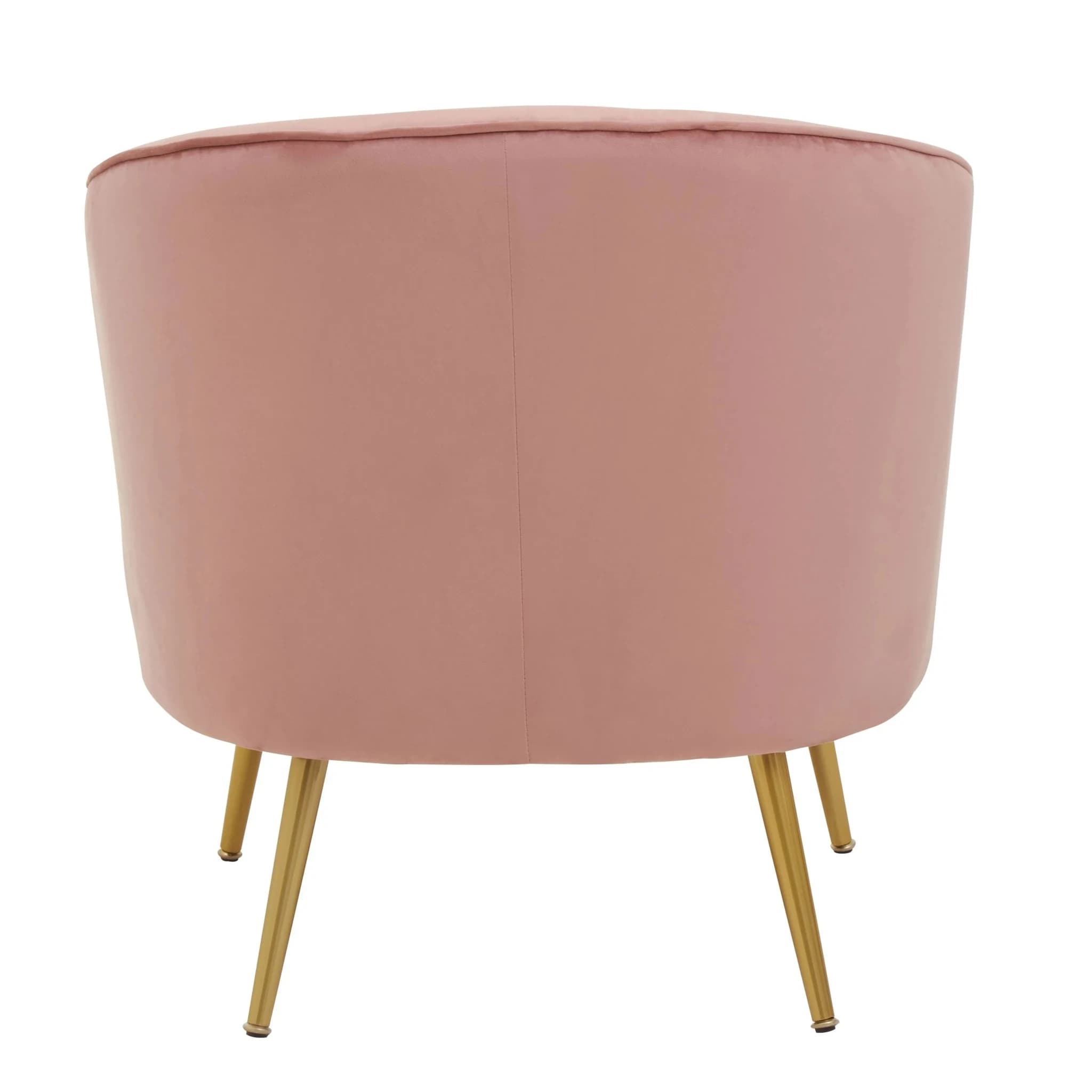 Yolanda Pink Velvet Chair - Seating, photo 8 of 8