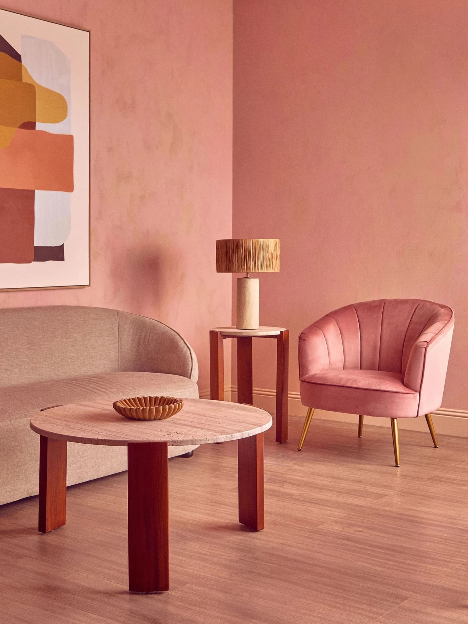 Yolanda Pink Velvet Chair - Seating, photo 7 of 8
