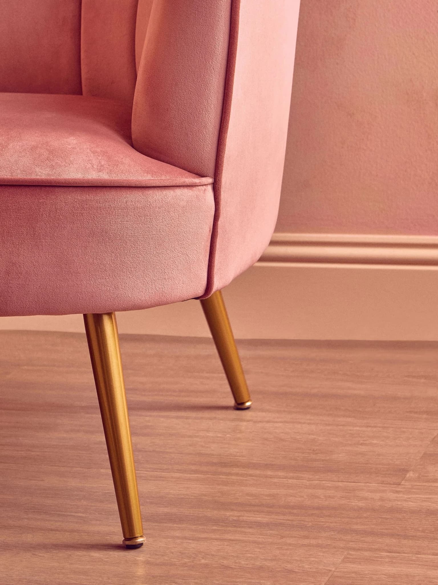 Yolanda Pink Velvet Chair - Seating, photo 4 of 8