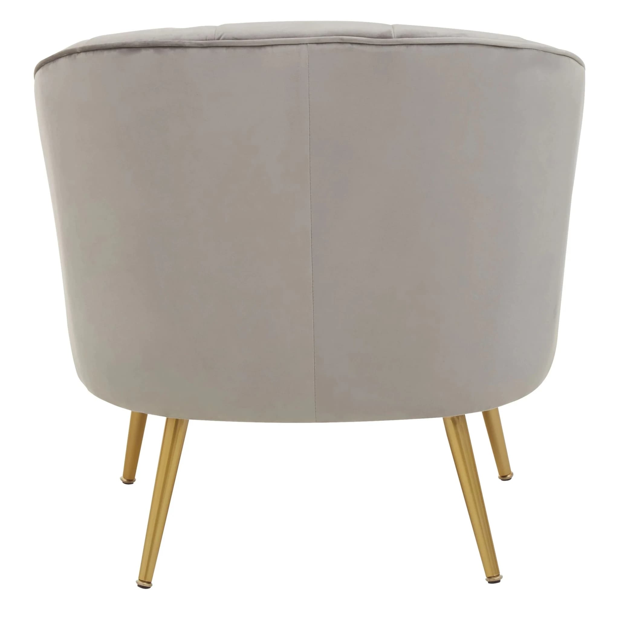 Yolanda Grey Velvet Chair - Seating, photo 6 of 8