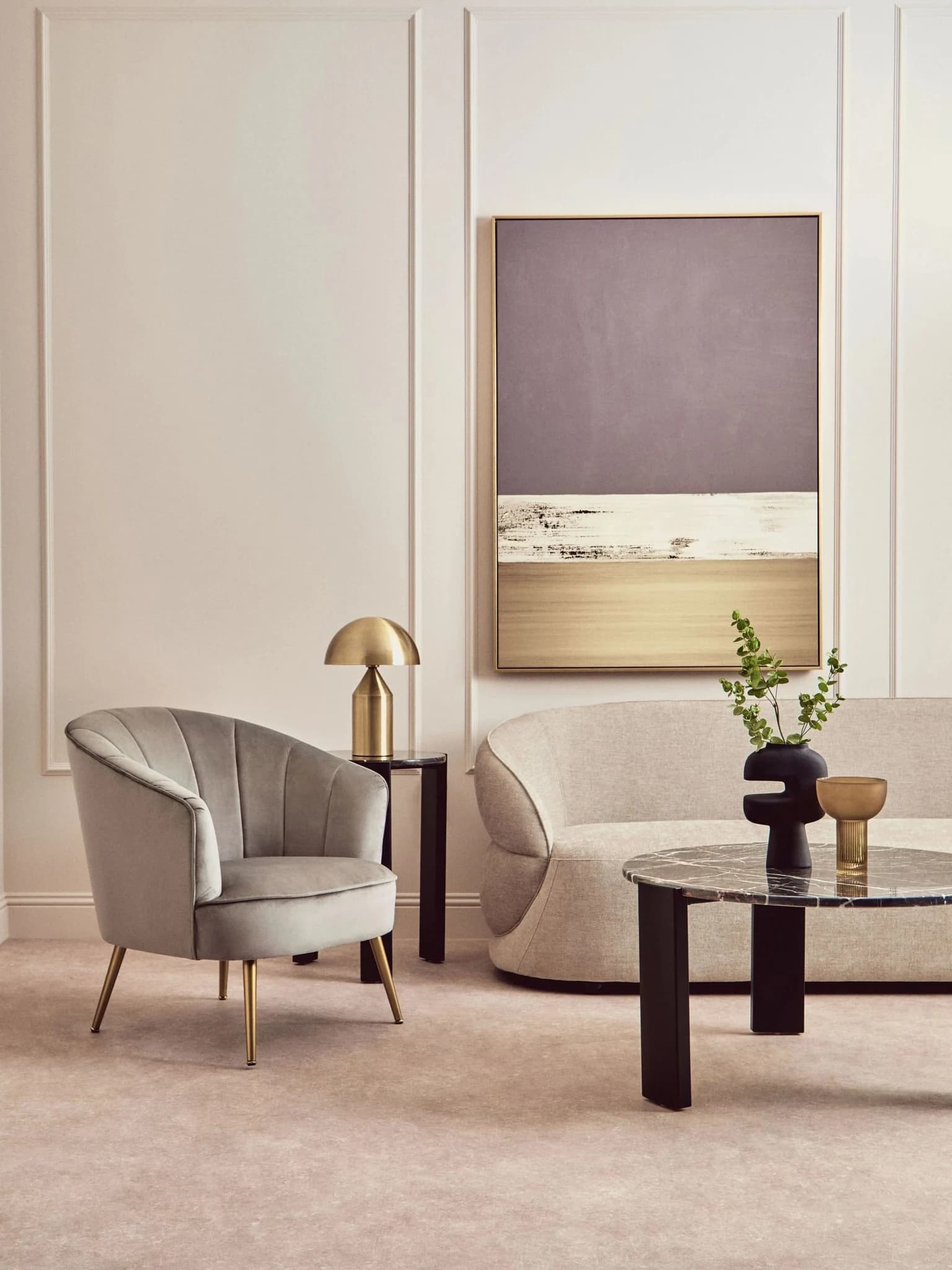 Yolanda Grey Velvet Chair - Seating, photo 5 of 8
