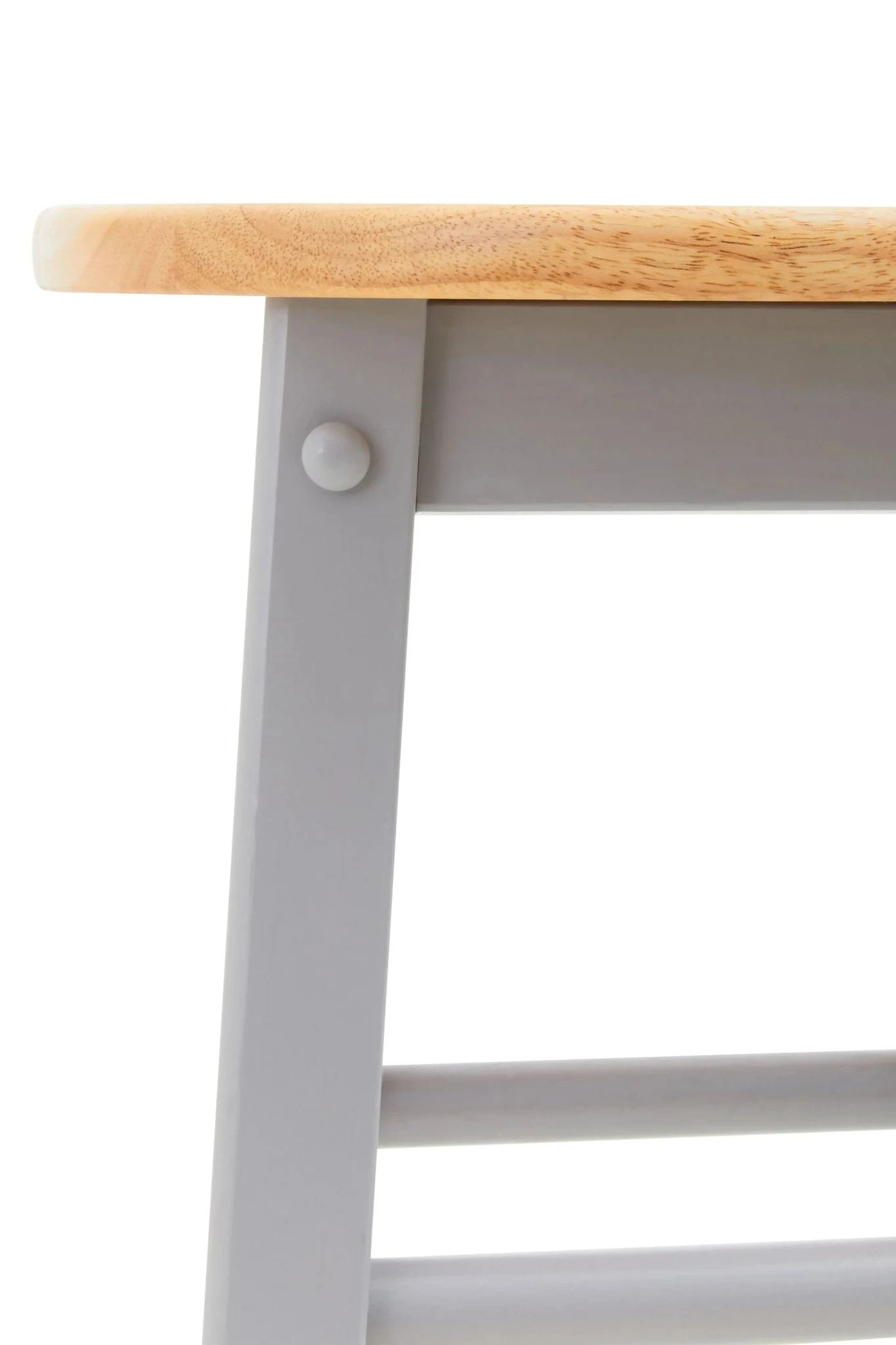 Chester Natural and Grey Wood Bar or Kitchen Stool - Seating, photo 4 of 4