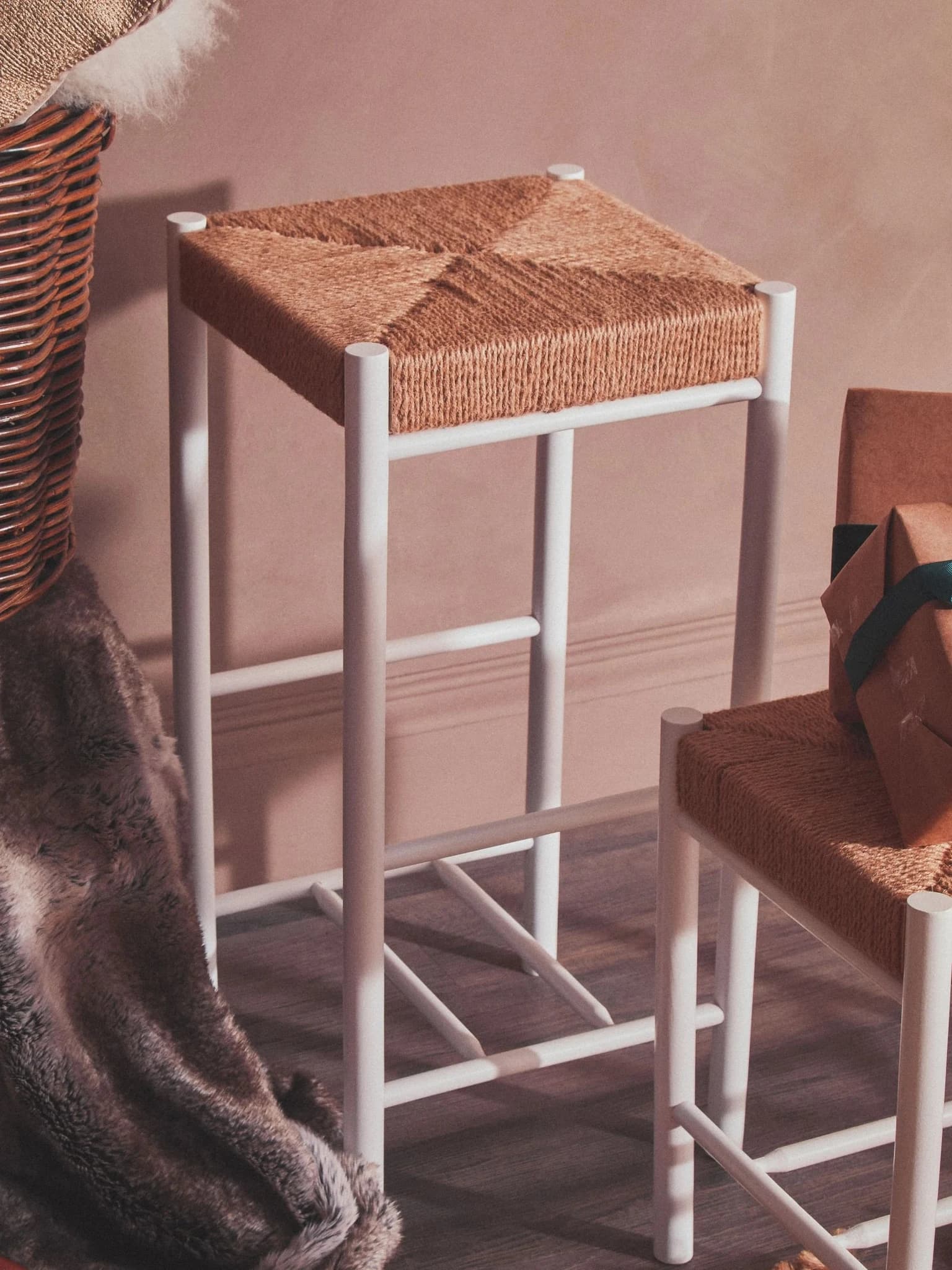 Bandar Natural Rope and White Bar Stool - Seating, photo 8 of 8
