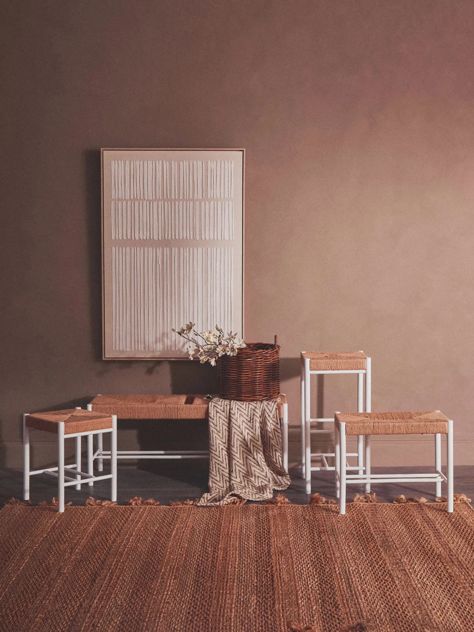 Bandar Natural Rope and White Bar Stool - Seating, photo 6 of 8