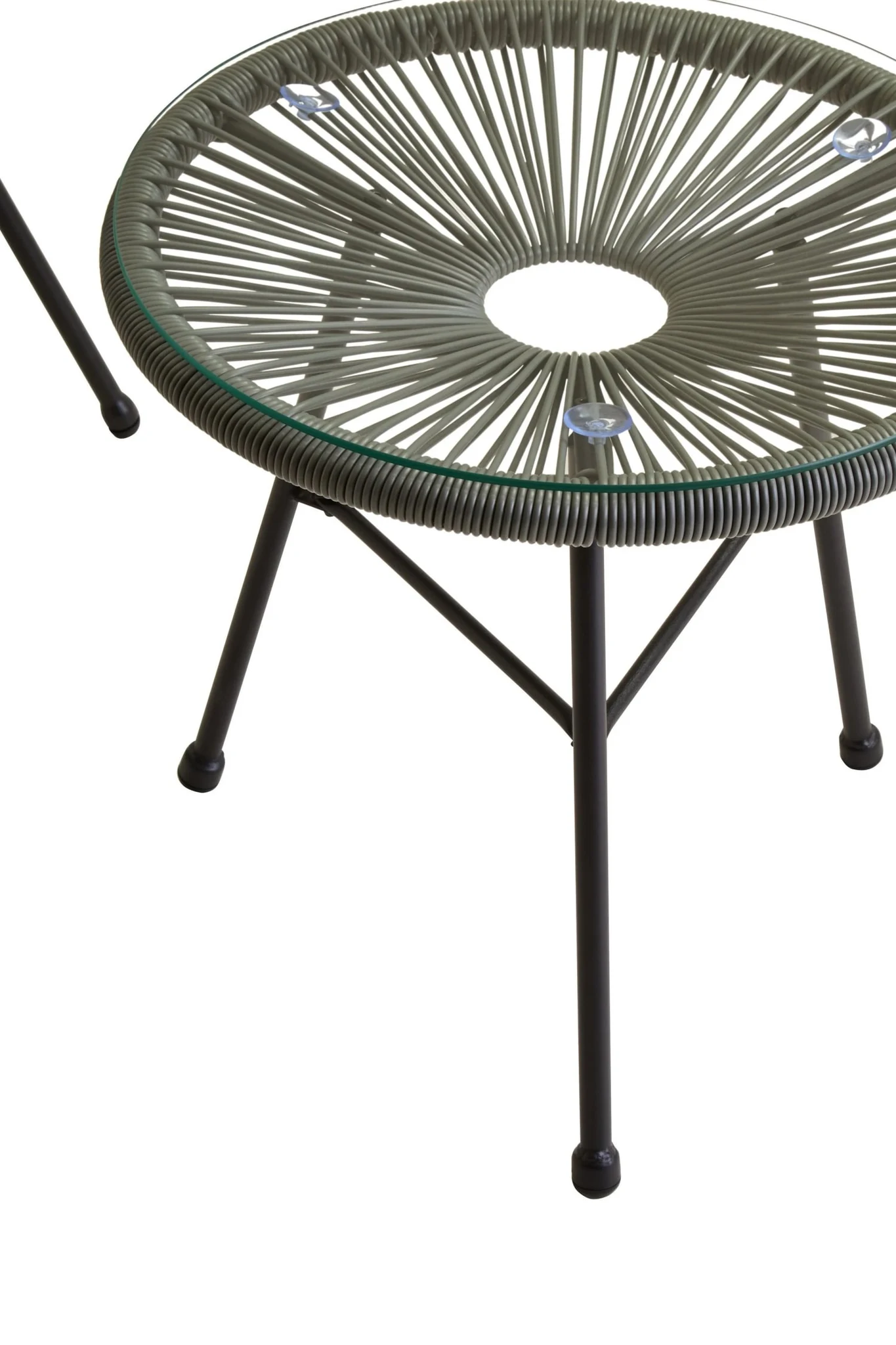 Miami Grey 3 Piece Rattan Patio Set - Furniture, photo 5 of 6