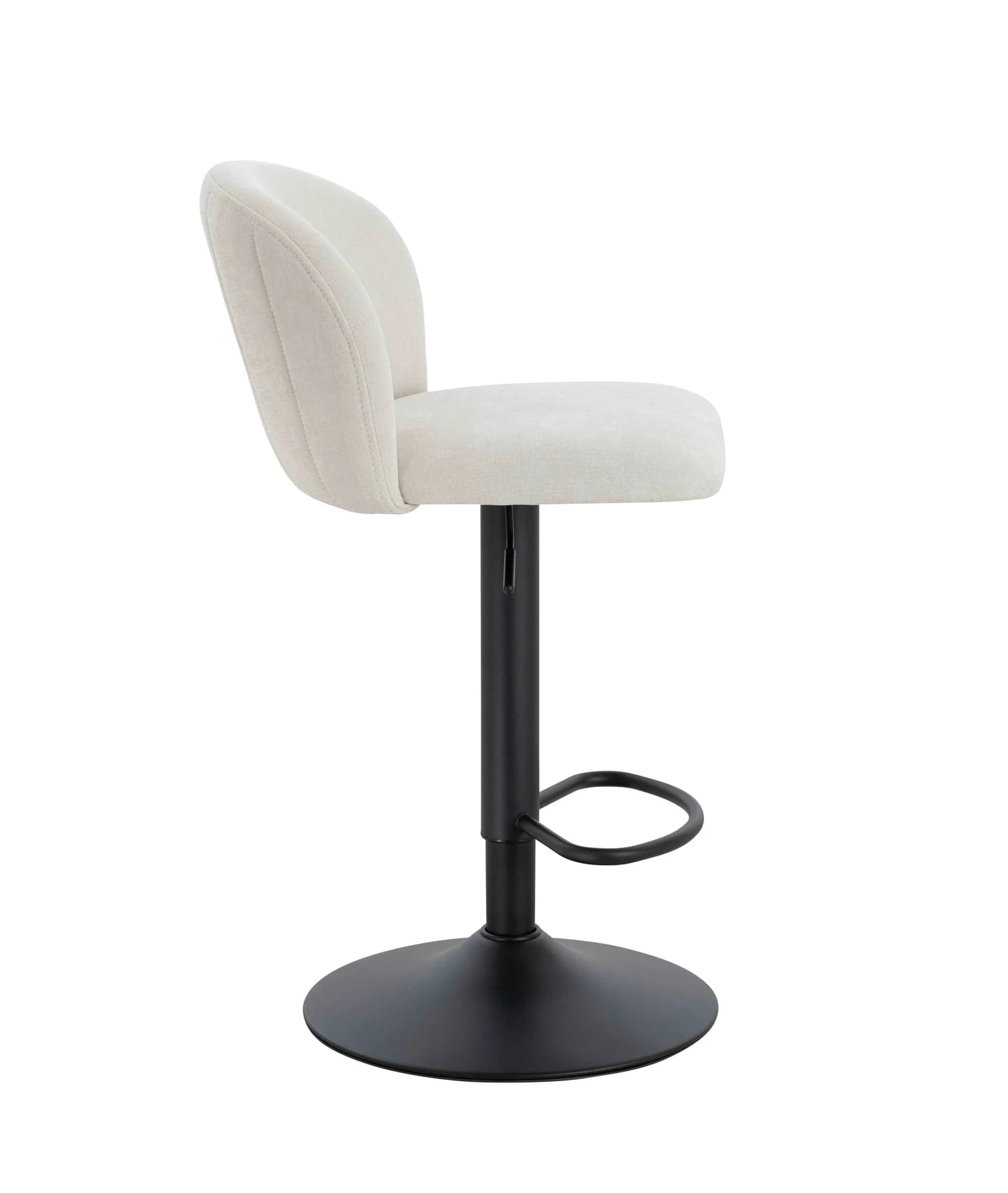Maxwell Set of Two Beige Textured Fabric Curved Bar Chairs - Seating, photo 3 of 8