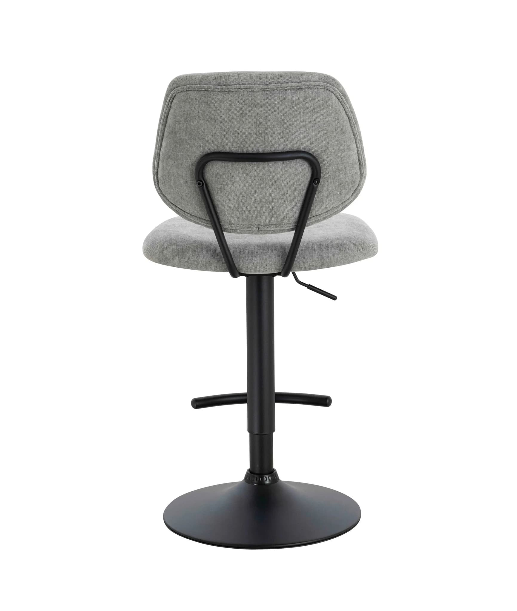 Maxwell Set of 2 Light Grey Textured Fabric Bar Chairs - Seating, photo 8 of 8