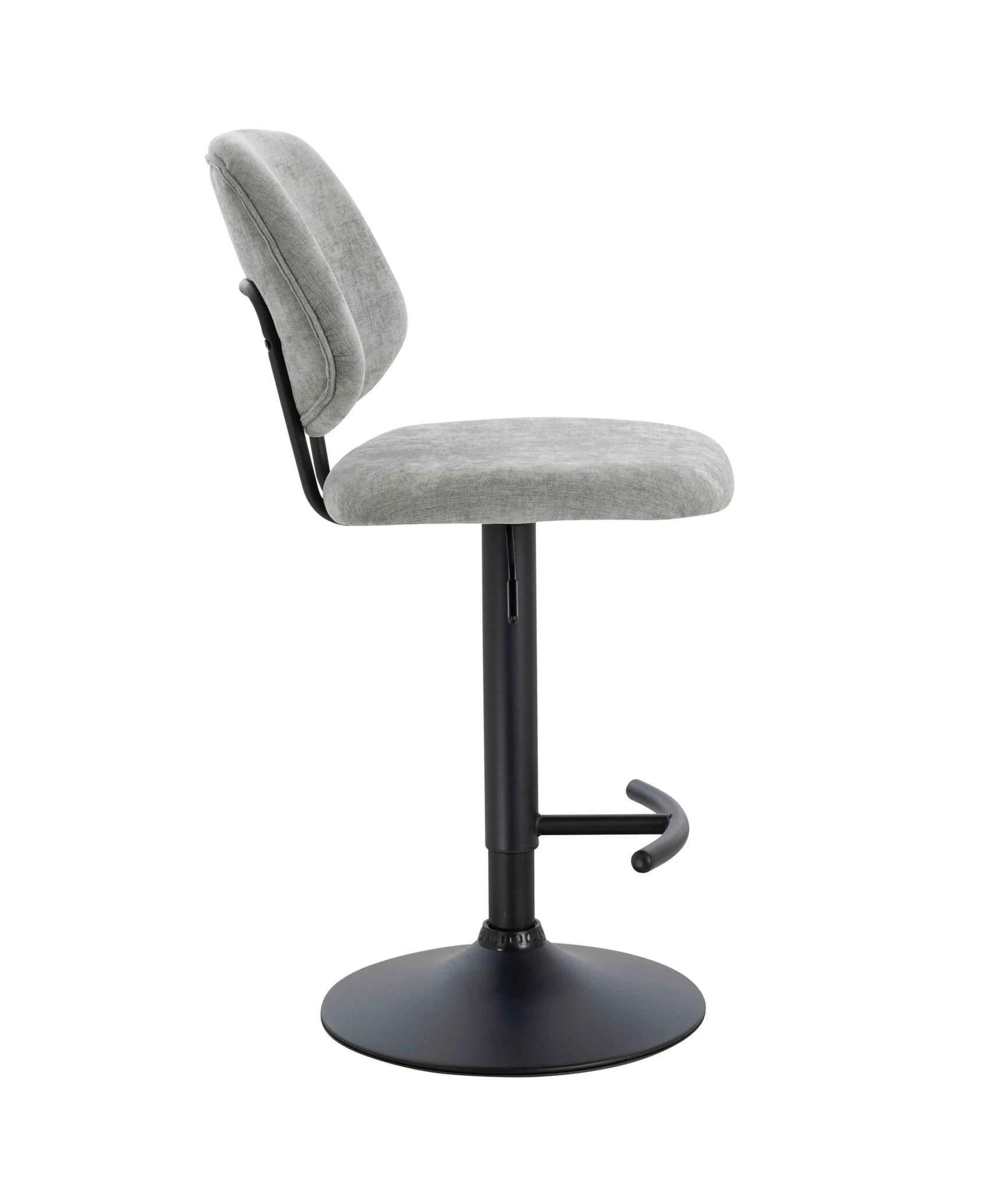 Maxwell Set of 2 Light Grey Textured Fabric Bar Chairs - Seating, photo 3 of 8