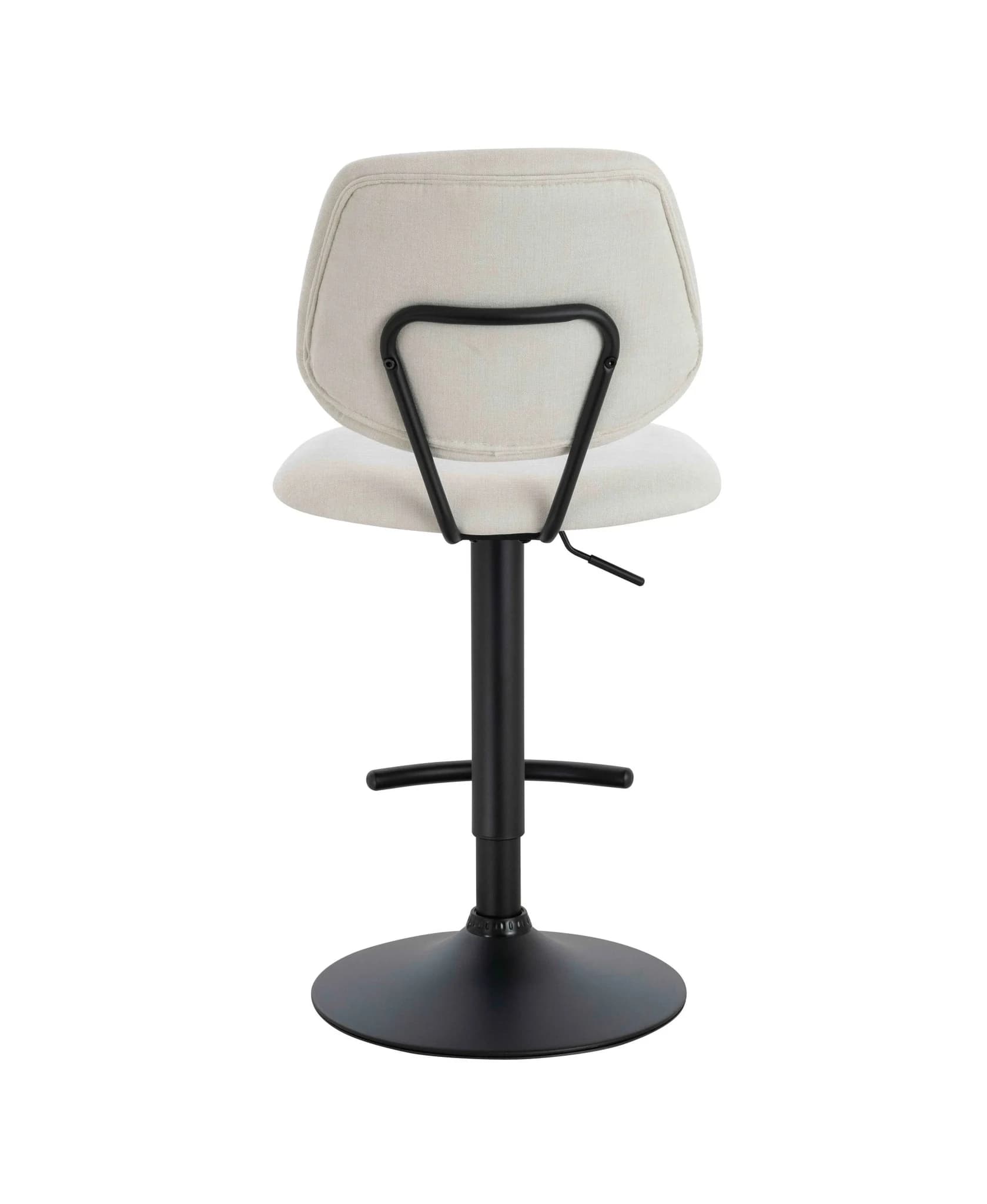 Maxwell Set of 2 Beige Textured Fabric Bar Chairs - Seating, photo 3 of 8