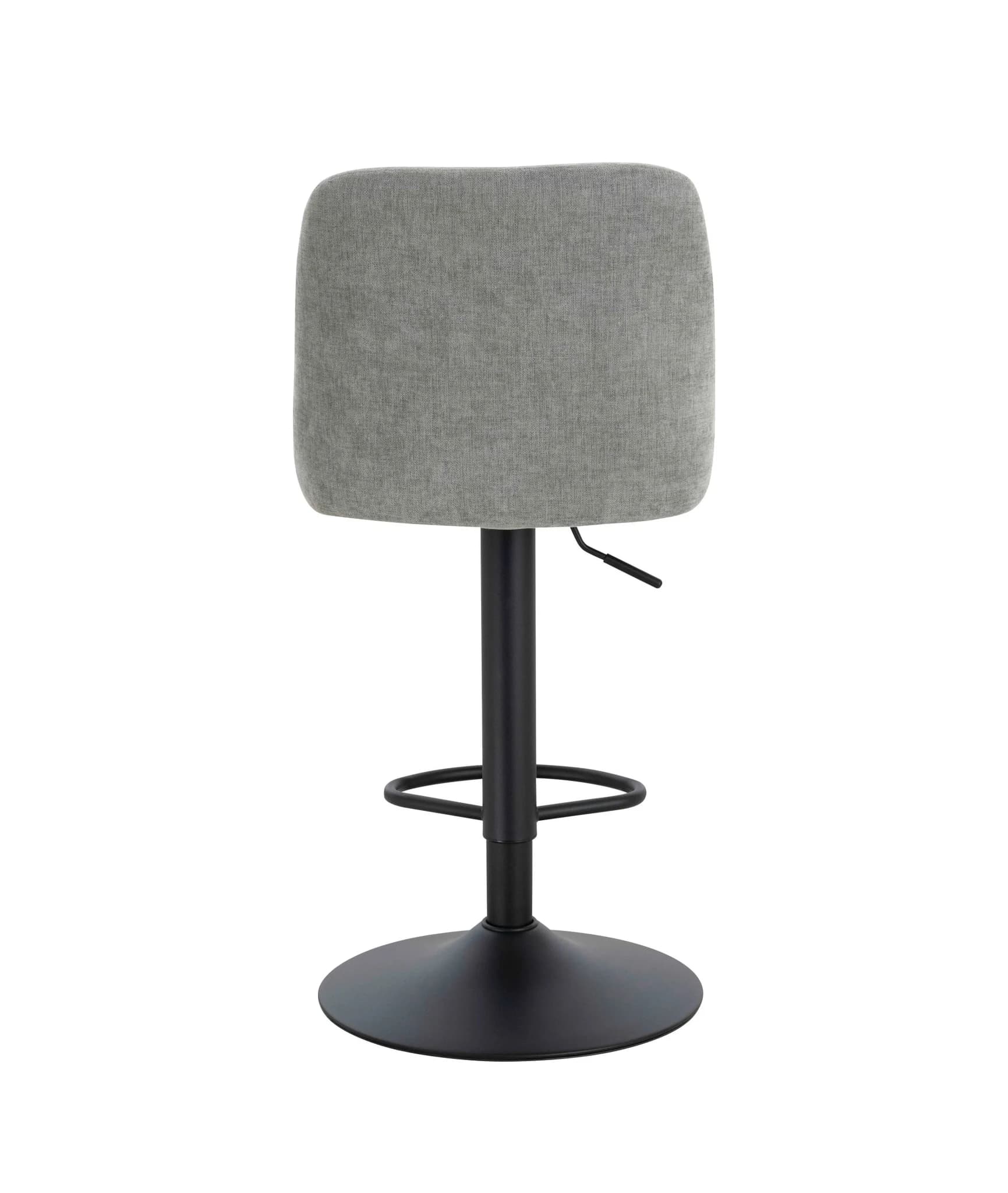 Maxwell Set of 2 Light Grey Textured Fabric Cushioned Bar Chairs - Seating, photo 3 of 8
