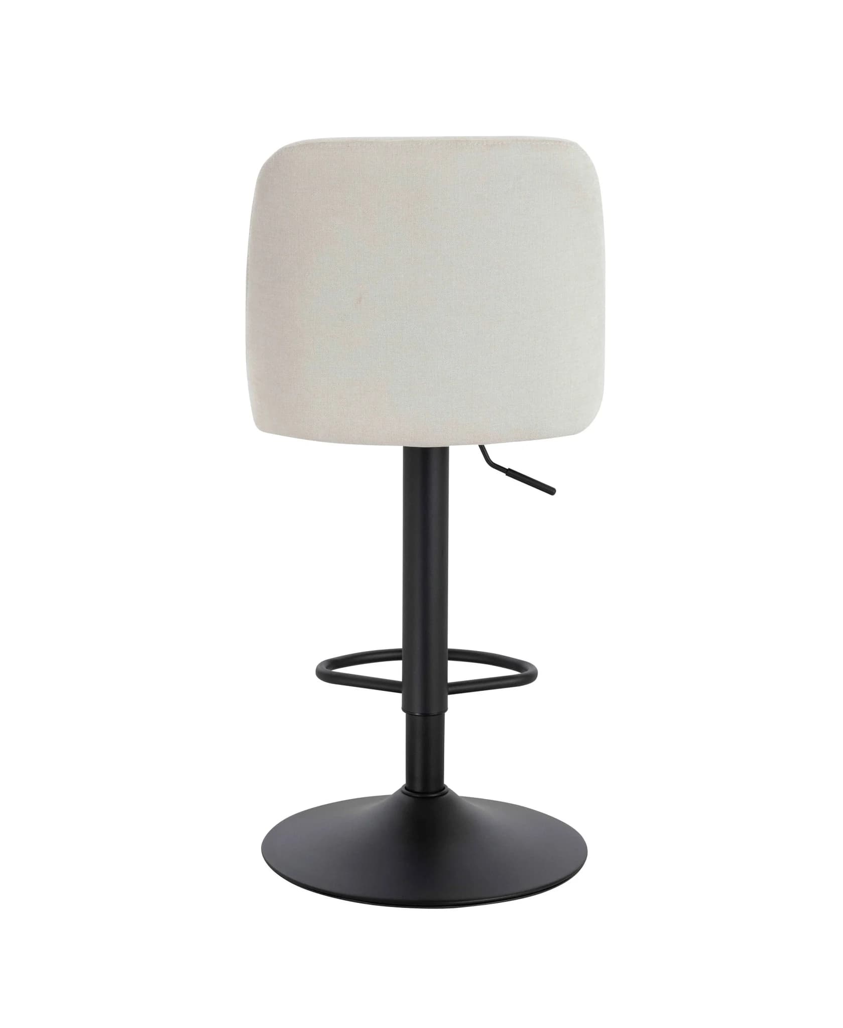 Maxwell Set of 2 Beige Textured Fabric Cushioned Bar Chairs - Seating, photo 5 of 8