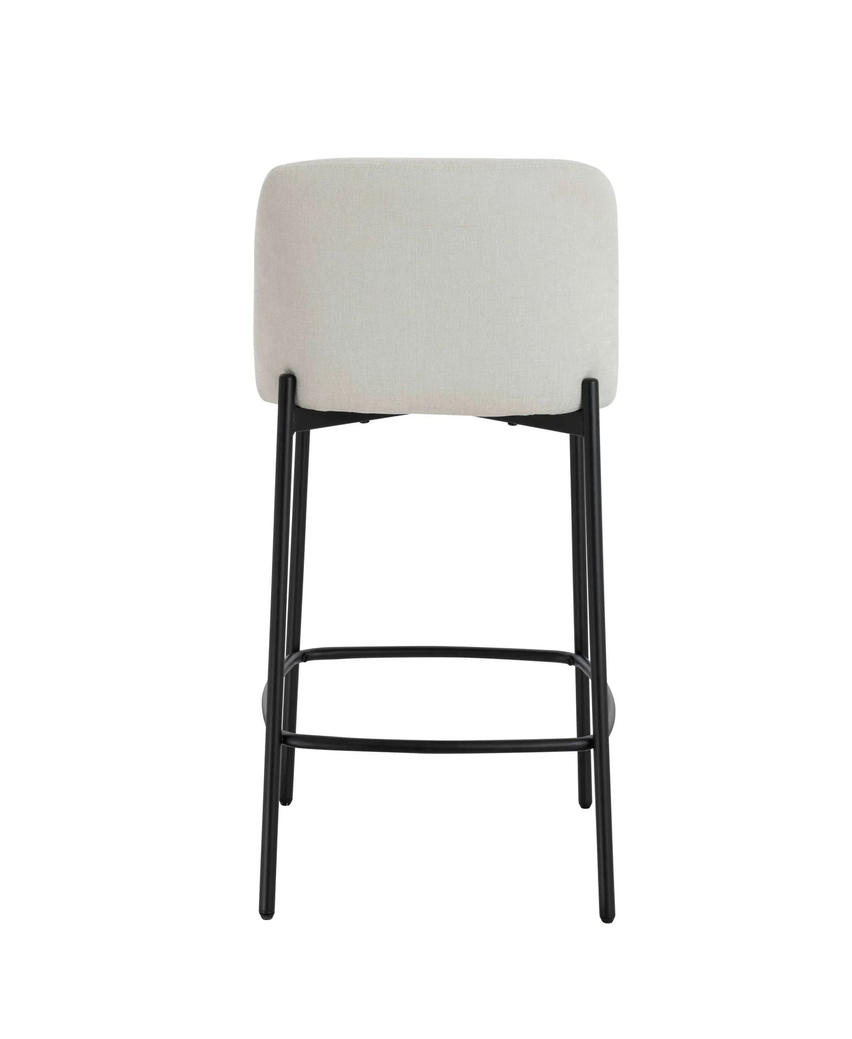 Maxwell Set of Two Beige Textured Fabric Bar Chairs with Black Legs - Seating, photo 4 of 8