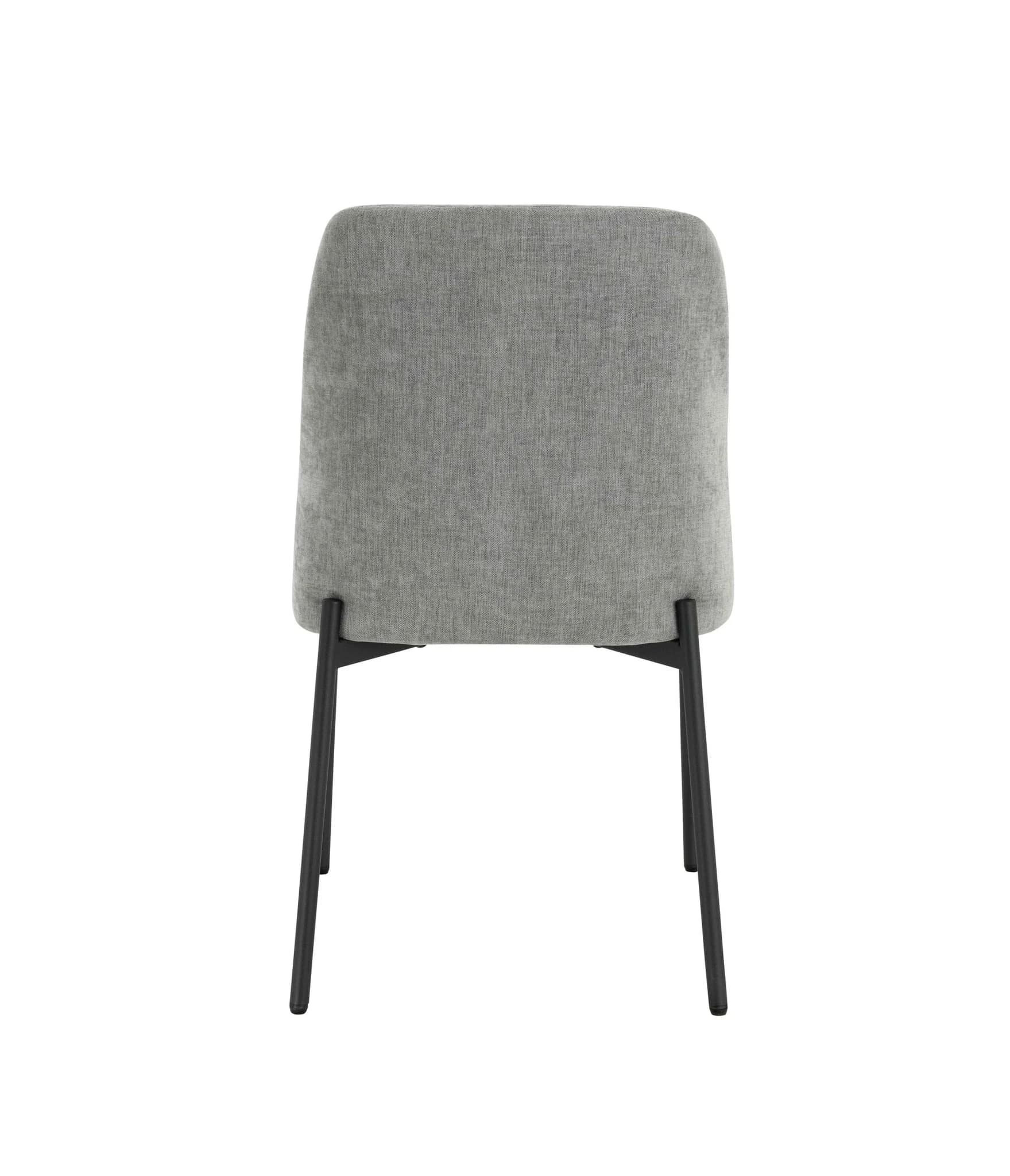 Maxwell Set of 2 Light Grey Textured Fabric Dining Chairs - Seating, photo 2 of 5