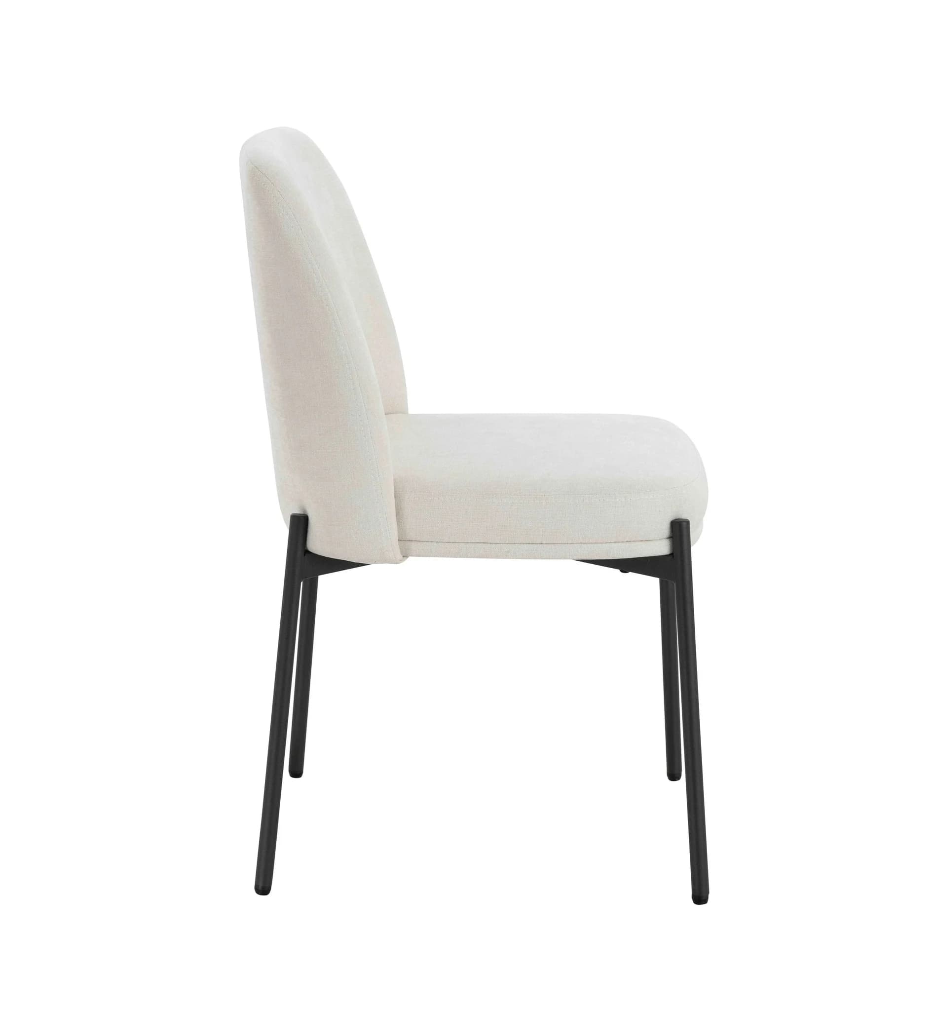 Maxwell Set of Two Light Beige Textured Fabric Dining Chairs - Seating, photo 3 of 5