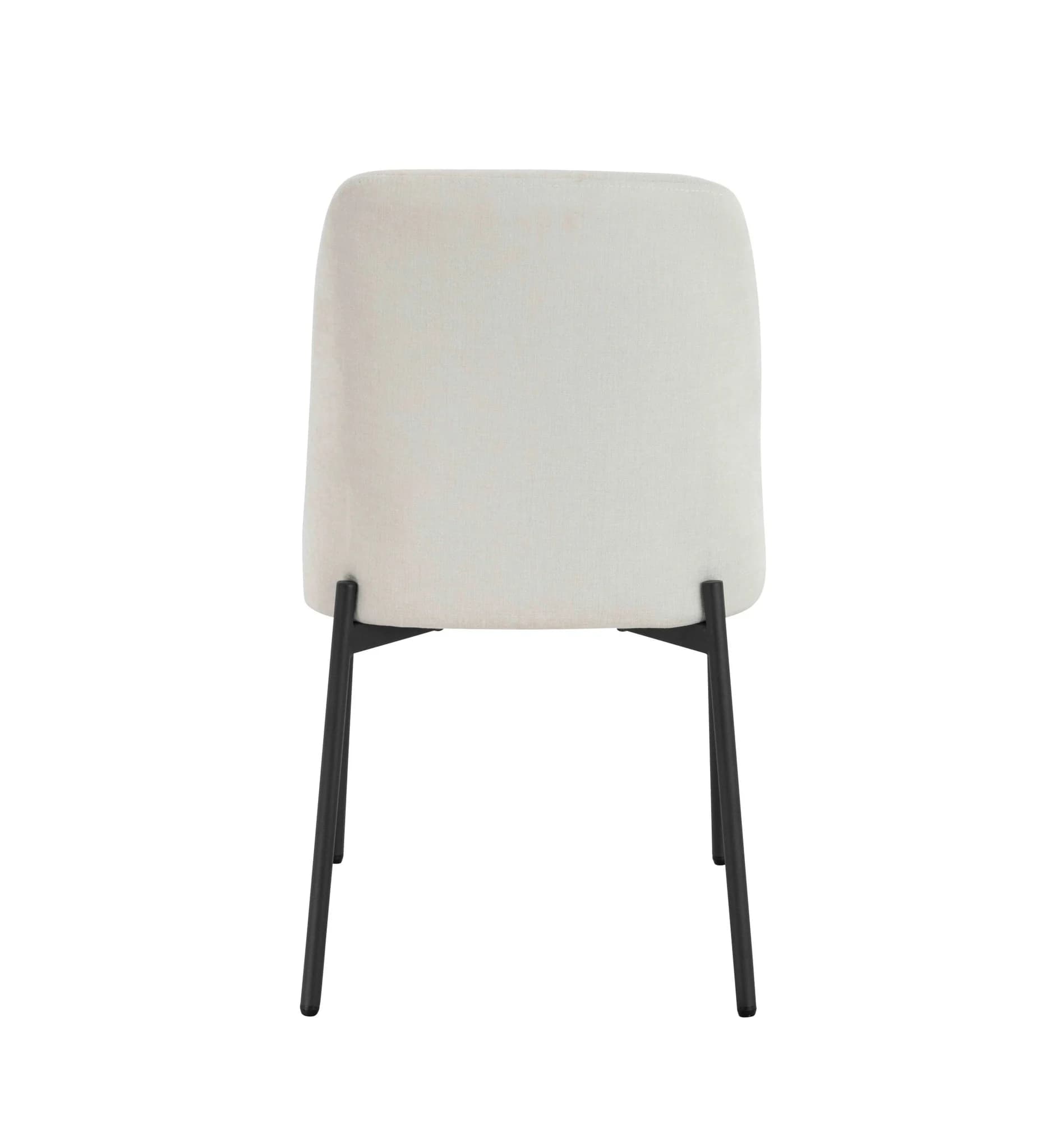 Maxwell Set of Two Light Beige Textured Fabric Dining Chairs - Seating, photo 2 of 5