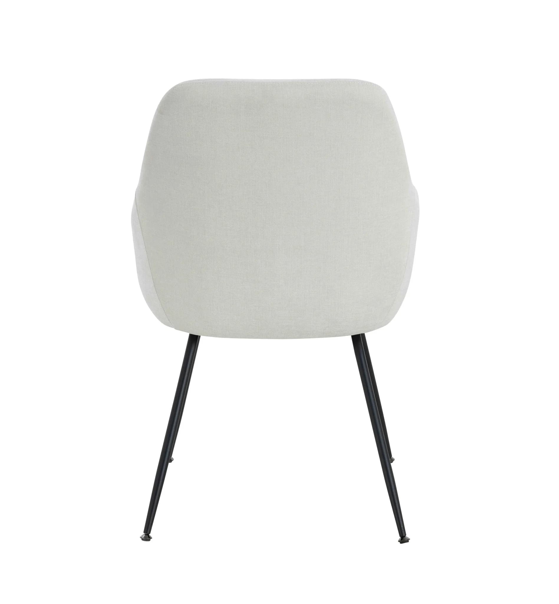 Maxwell Set of 2 Light Beige Textured Fabric Dining Chairs with Arms - Seating, photo 8 of 8