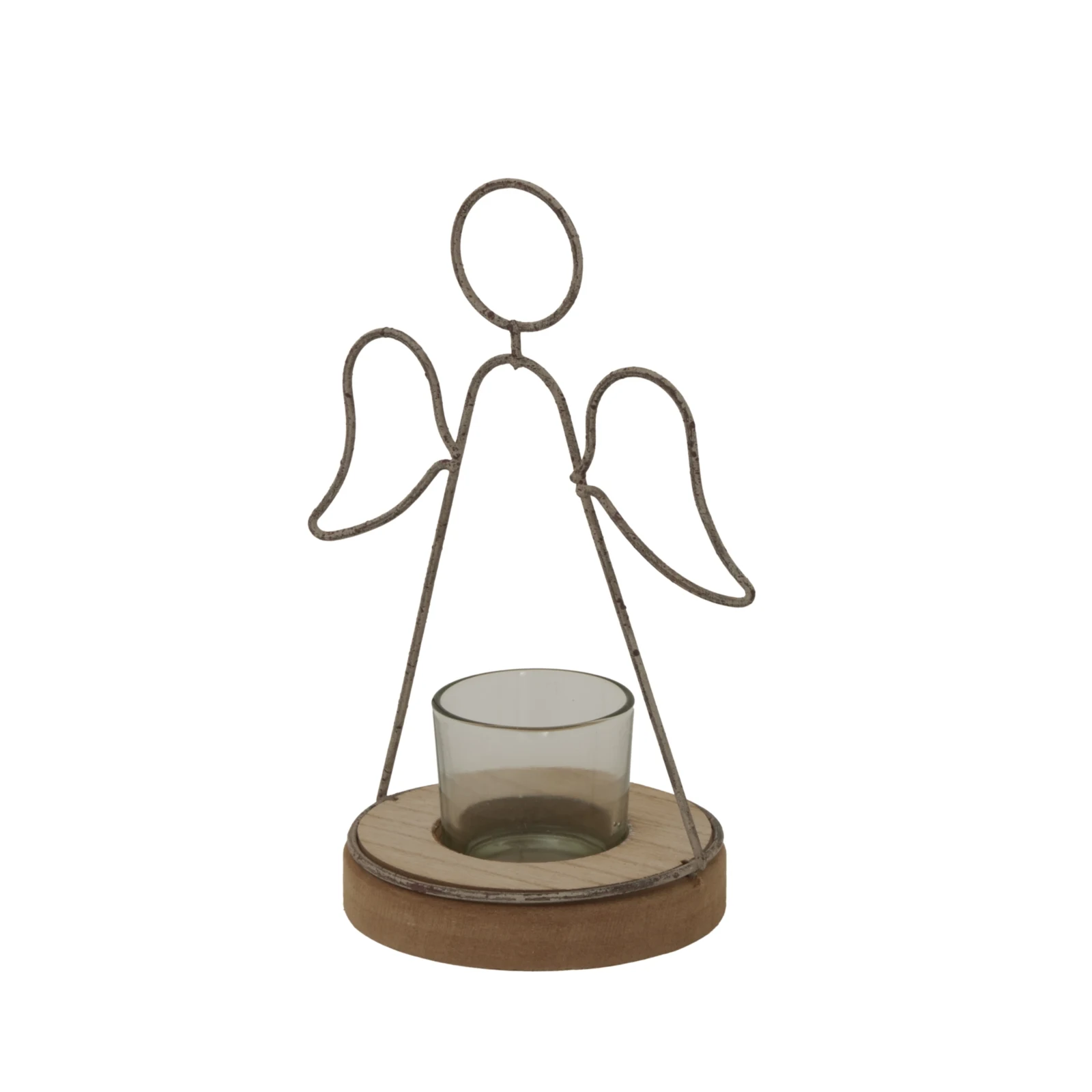 Rustic Outline Angel Tealight On Stand With Glass Votive - Candles, photo 2 of 4
