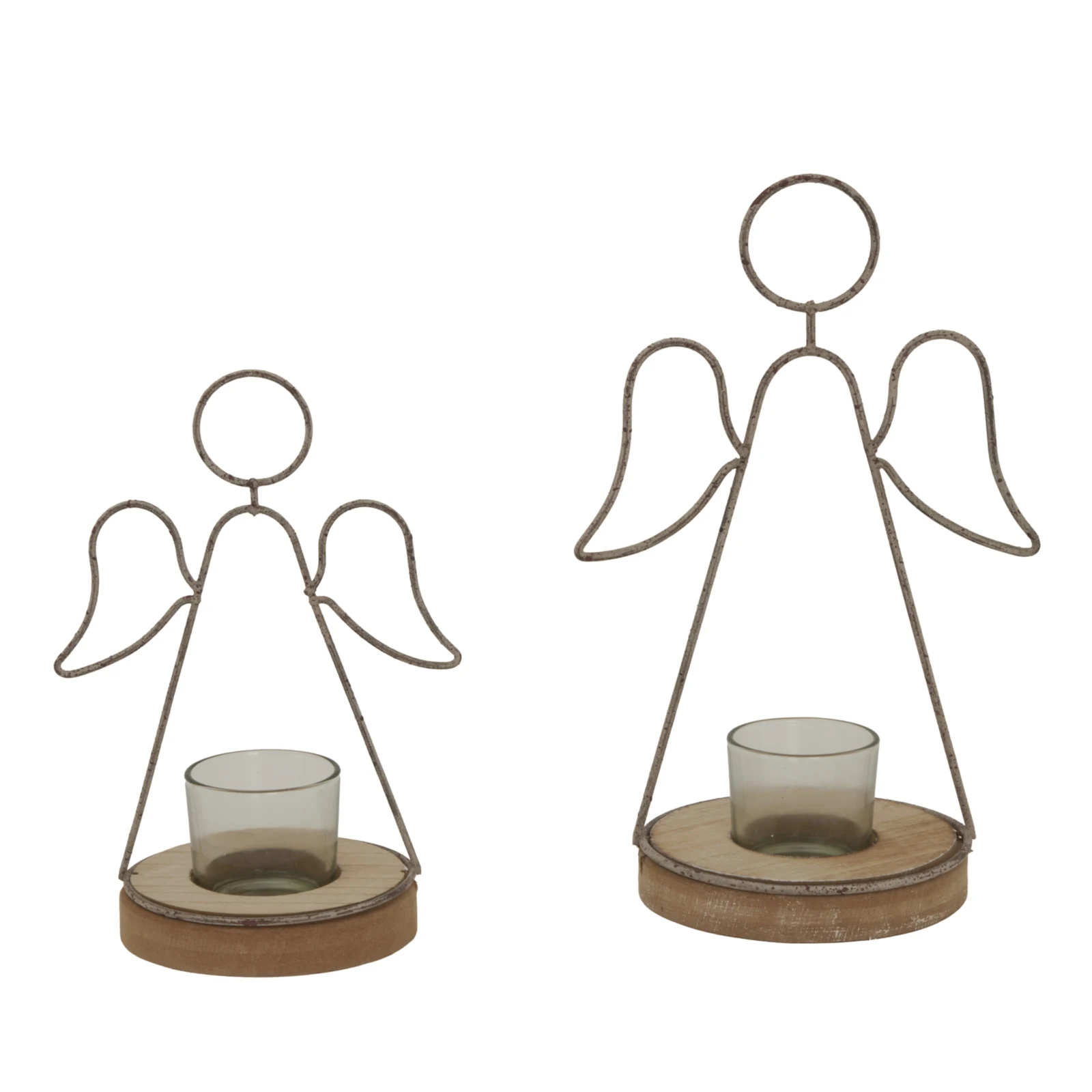 Rustic Outline Angel Tealight On Stand With Glass Votive - Candles, photo 4 of 4