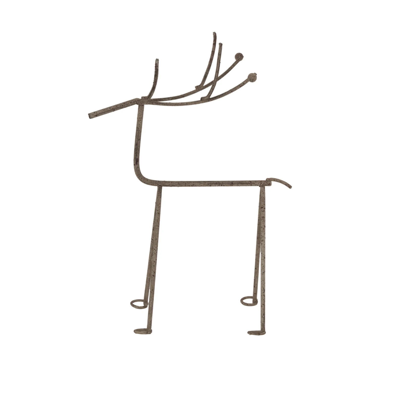 Medium Rustic Metal Reindeer On Stand - Sculptures & ornaments, photo 2 of 3