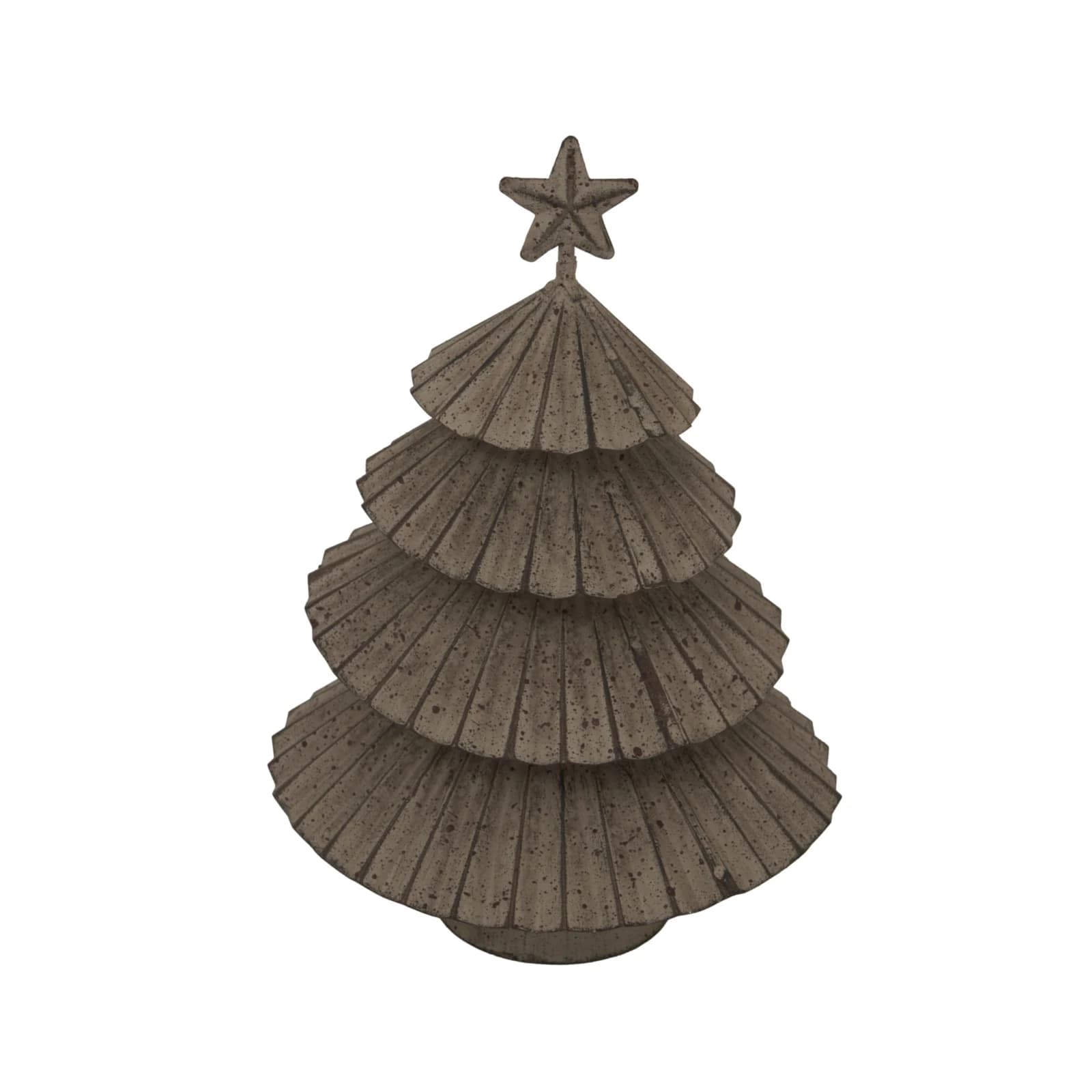Rustic Metal Layered Tree With Star - Sculptures & ornaments, photo 2 of 3