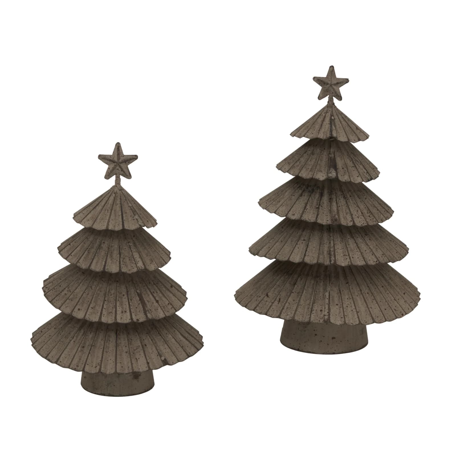 Rustic Metal Layered Tree With Star - Sculptures & ornaments, photo 3 of 3