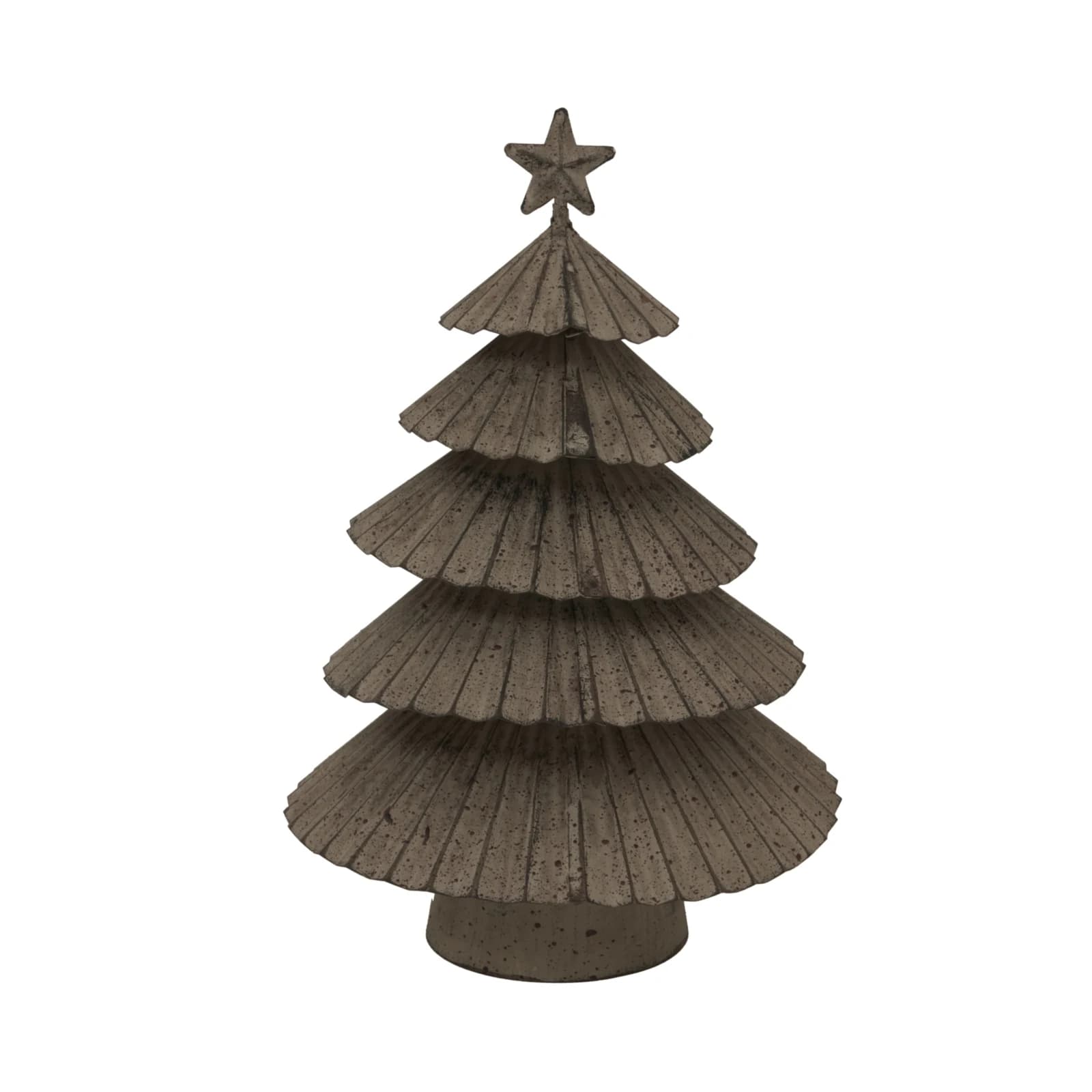 Large Rustic Metal Layered Tree With Star - Sculptures & ornaments, photo 2 of 3