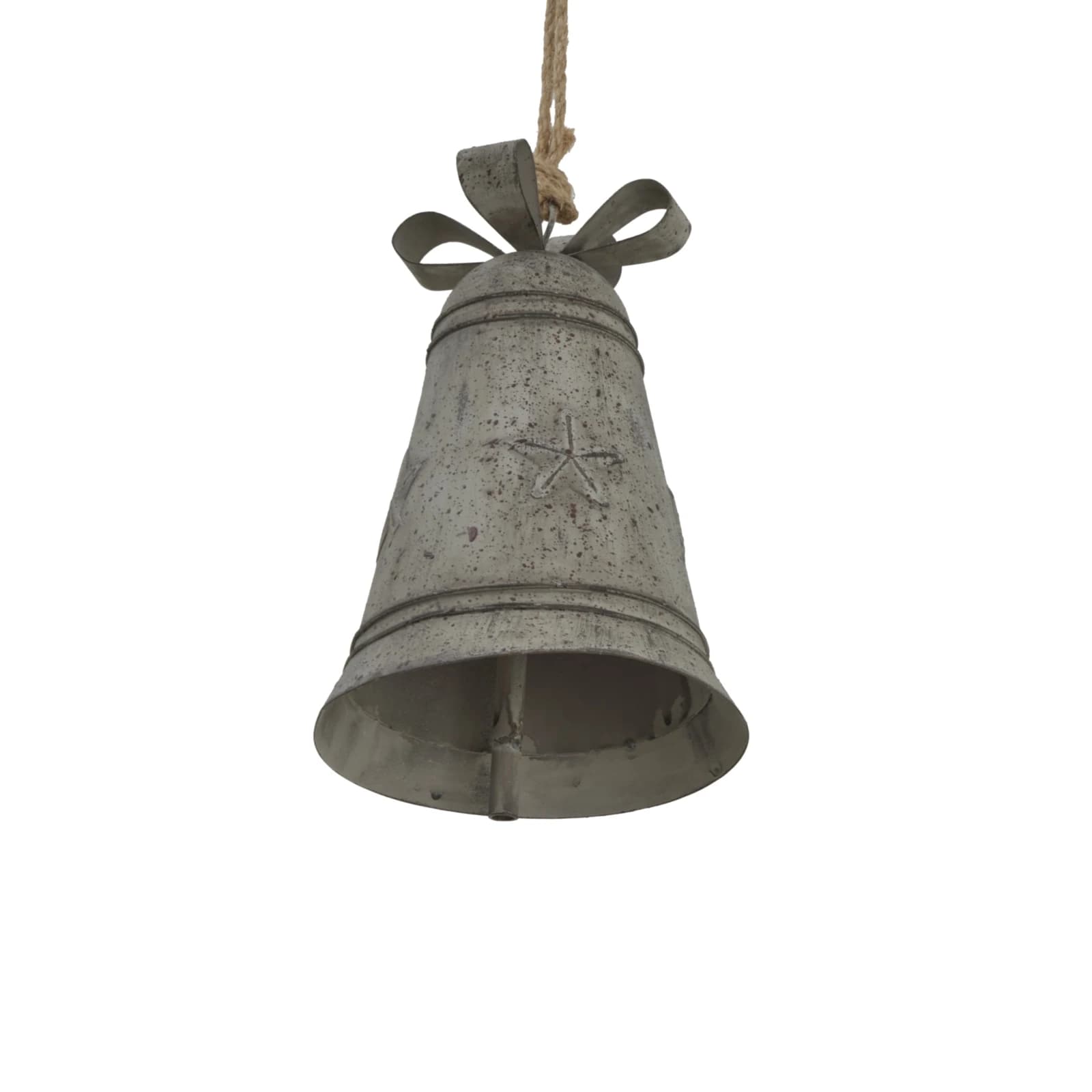 Rustic Metal Hanging Bell With Bow - Sculptures & ornaments, photo 2 of 2