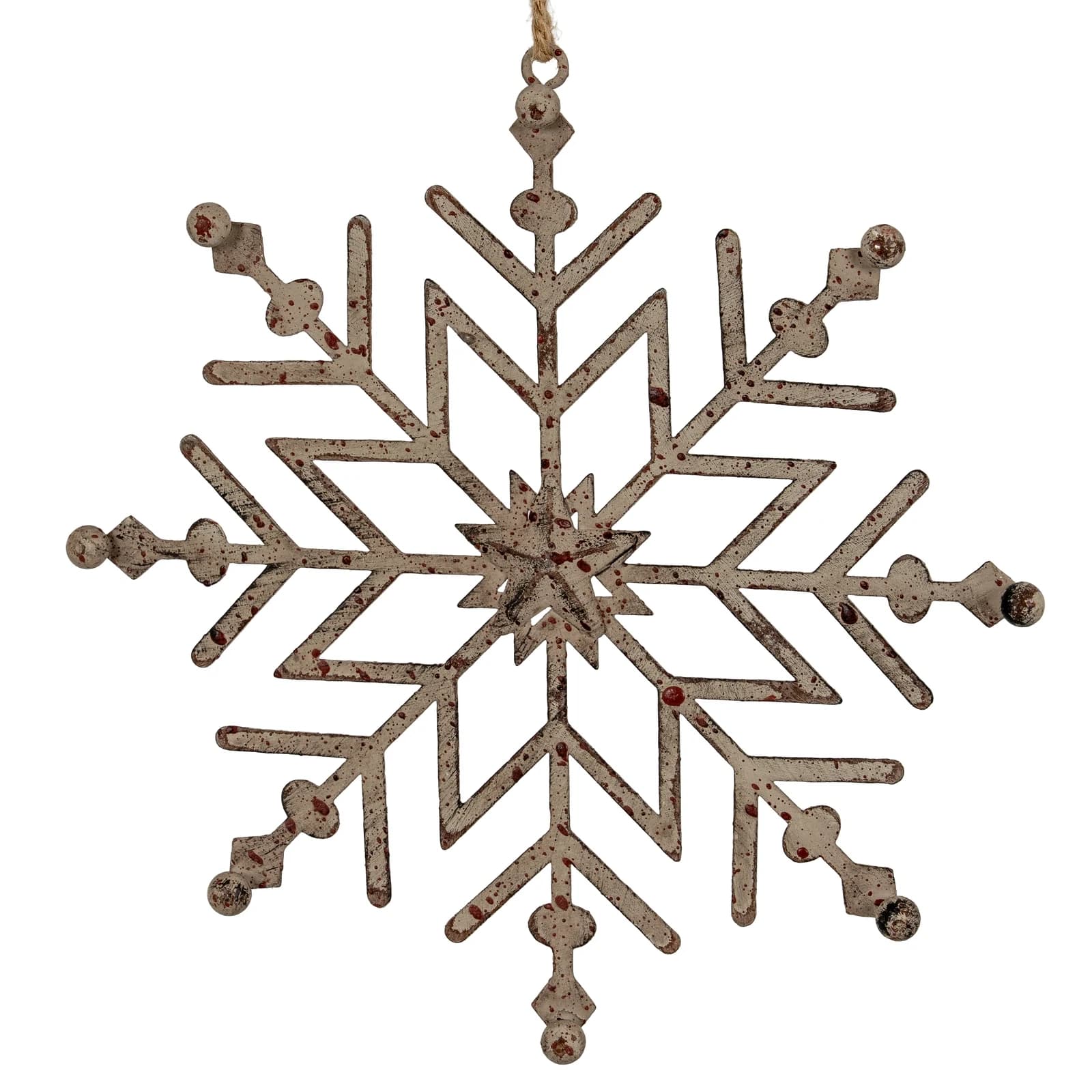 Rustic Hanging Ice Snowflake Decoration - Sculptures & ornaments, photo 2 of 3