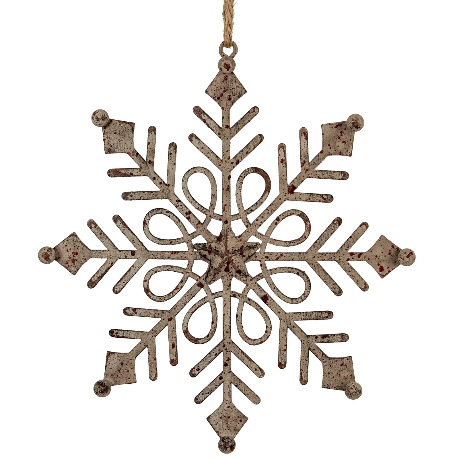 Rustic Hanging Gem Snowflake Decoration - Sculptures & ornaments, photo 2 of 3