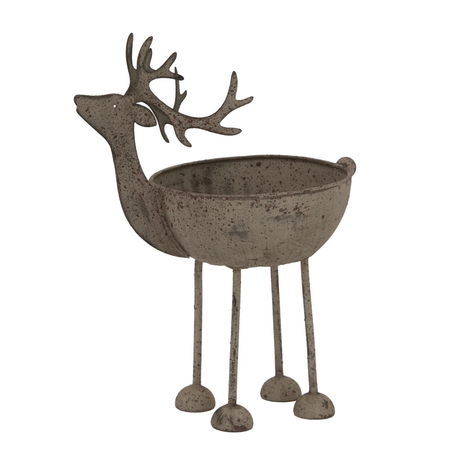 Rustic Metal Reindeer Bowl - Sculptures & ornaments, photo 3 of 5